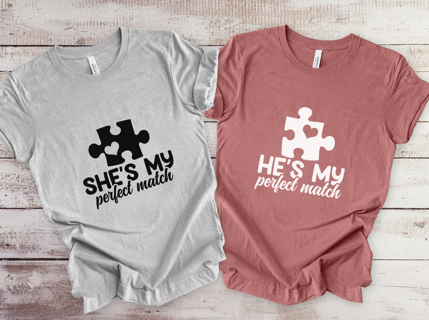 Matching Couple Shirts, She's My Perfect Match Shirt, He's My Perfect Match Shirt, Matching Anniversary Gift Shirt, Valentine's Day Gift