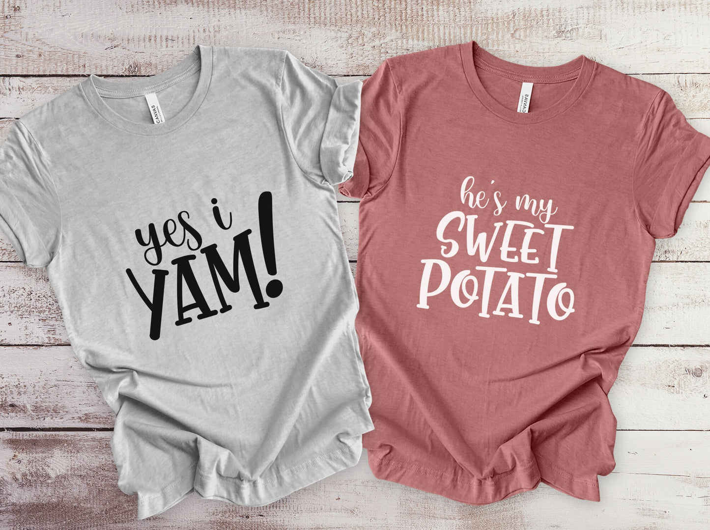 Matching Thanksgiving Shirts, He's My Sweet Potato, Yes I Yam, Matching Couples T-shirts, Valentines Gift Shirt, Anniversary Gift T-shirts