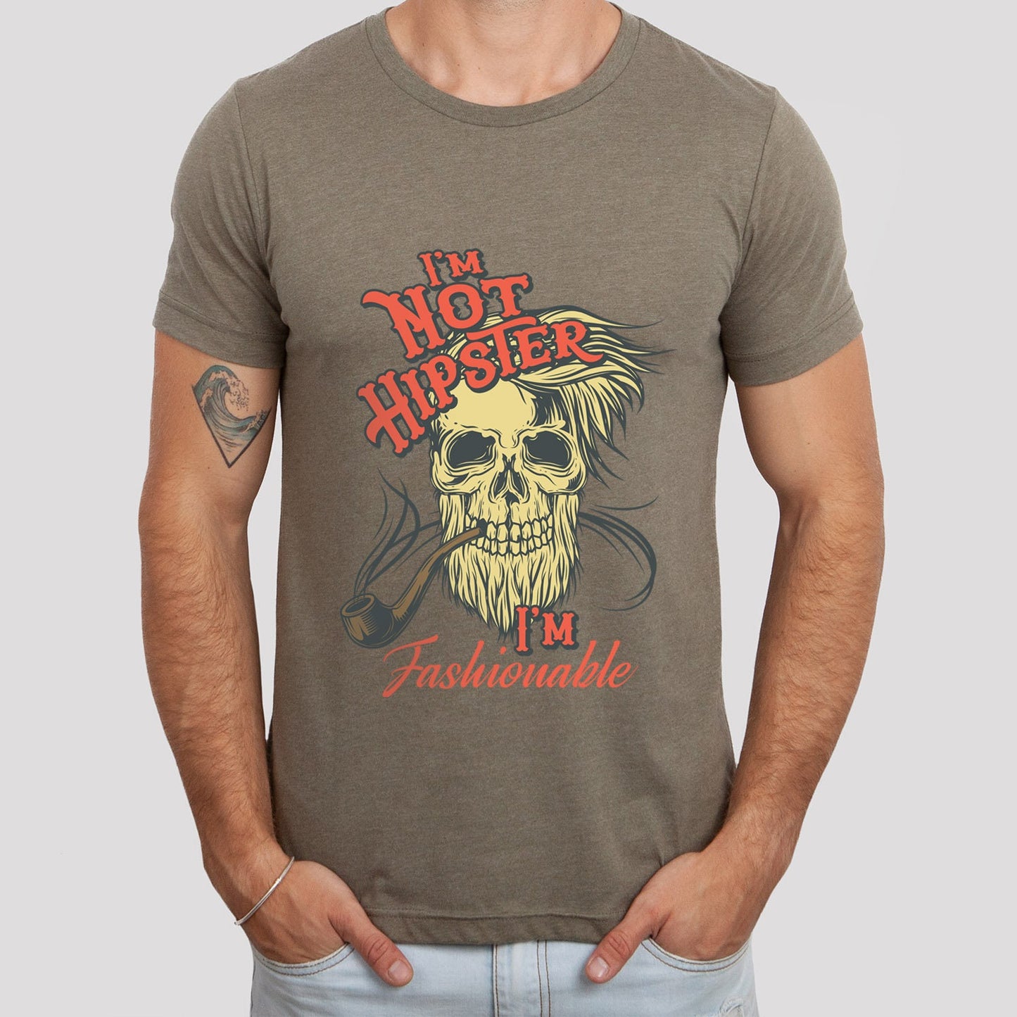 Hipster Shirt, I am not Hipster I am Fashionable T-Shirt, Herren Bart Shirt, Lustiges Bart Shirt, Haar T-Shirt, Geschenke für Ihn