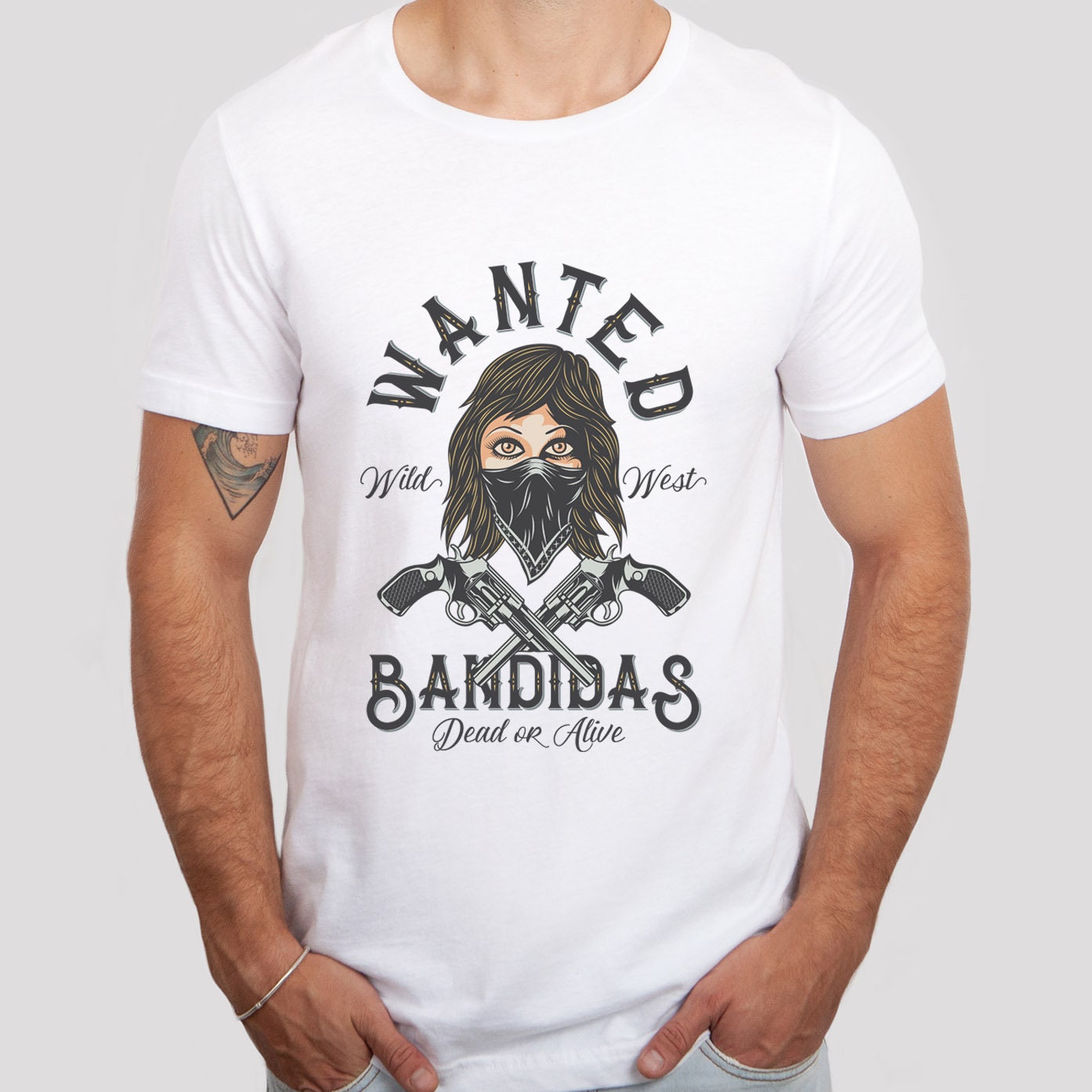 Funny Wanted Bandida Girl T-shirt, Bandit Girl T-shirt, Bandido Shirt, Street Gangs Shirt, Wild West T-shirt, Funny Hipster Shirt