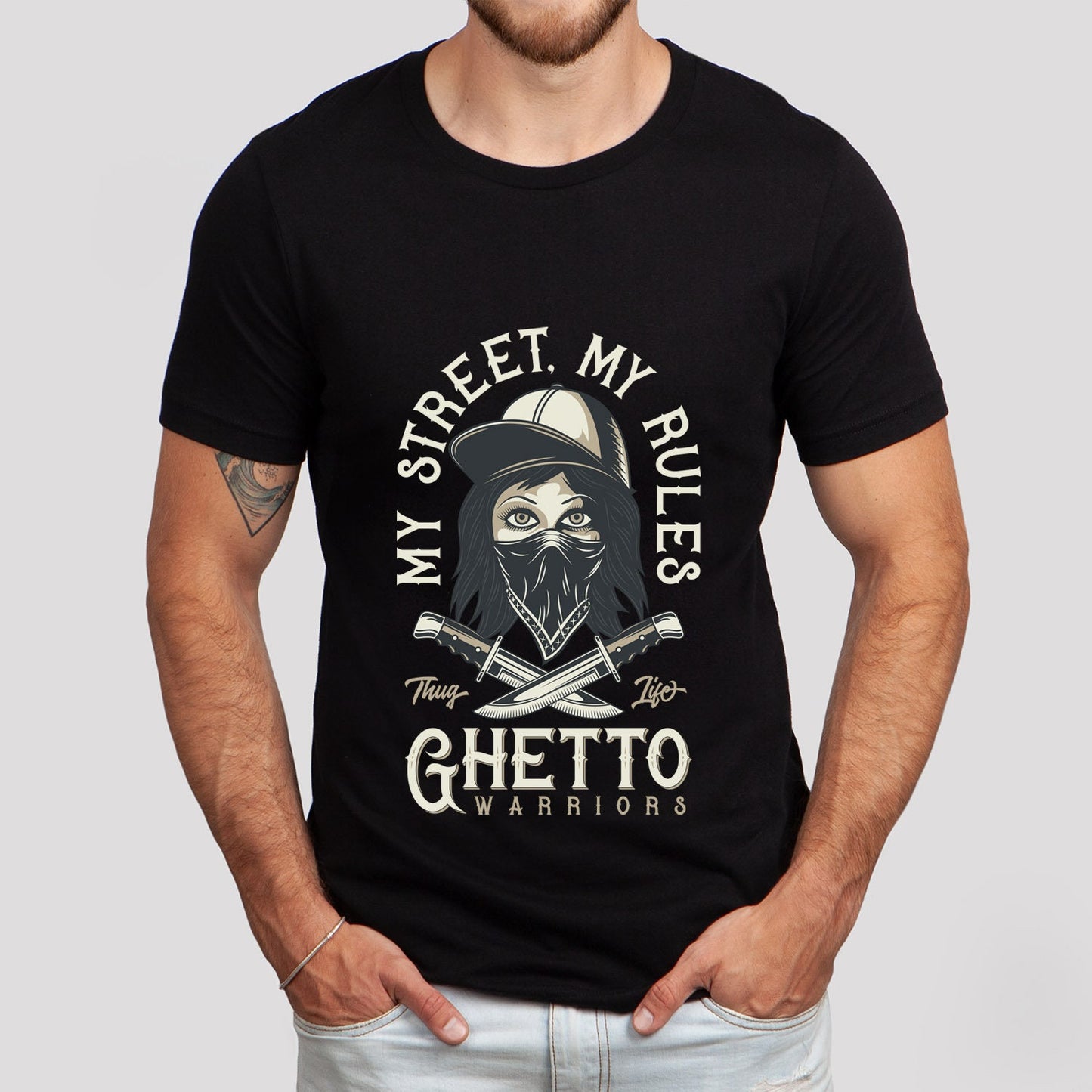 Street Gangs Shirt, My Street My Rules T-shirt, Ghetto Warriors T-shirt, Fighters Shirt, Wild West T-shirt, Funny Hipster Shirt