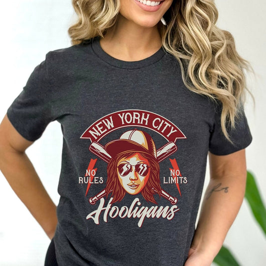 Holigan Girl T-Shirt, New York City Holigans T-Shirt, Banditen Shirt, Straßengangs Shirt, Wild West T-Shirt, Lustiges Hipster Shirt