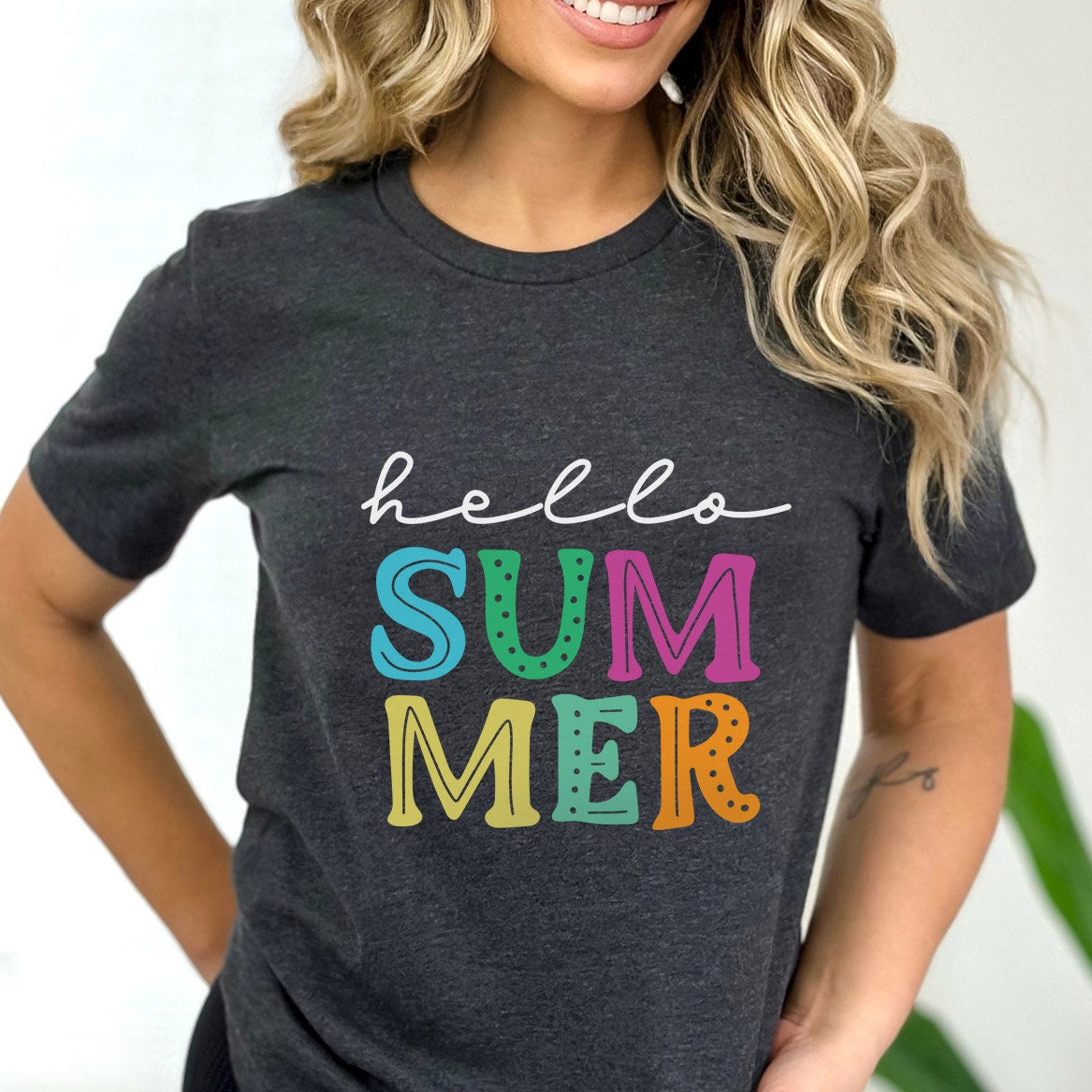 Hallo Sommer Shirt, Summer Vibes T-Shirt, Strand Shirt, Sommer T-Shirt, Cooles Sommer T-Shirt, Urlaubs Shirt, Happy Summer Shirt