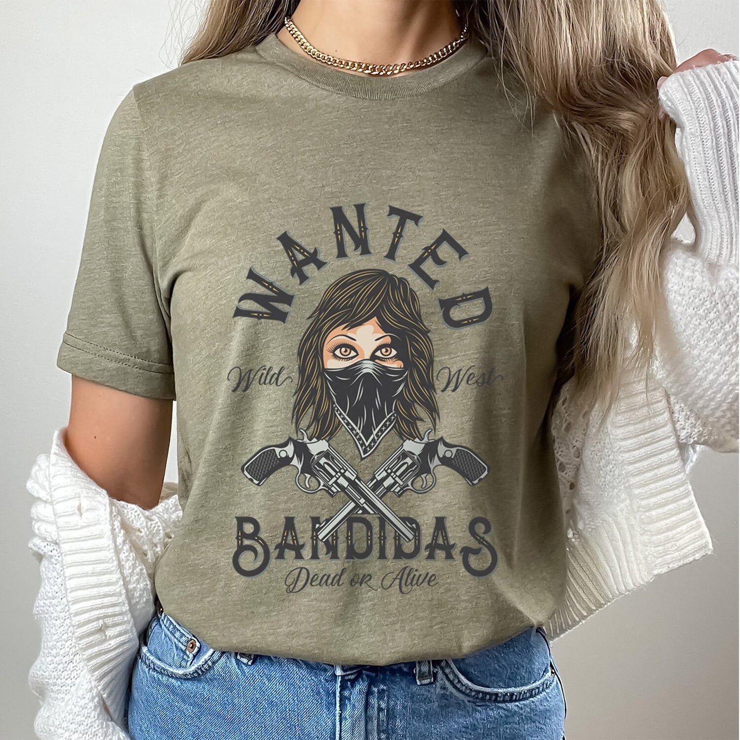 Funny Wanted Bandida Girl T-shirt, Bandit Girl T-shirt, Bandido Shirt, Street Gangs Shirt, Wild West T-shirt, Funny Hipster Shirt