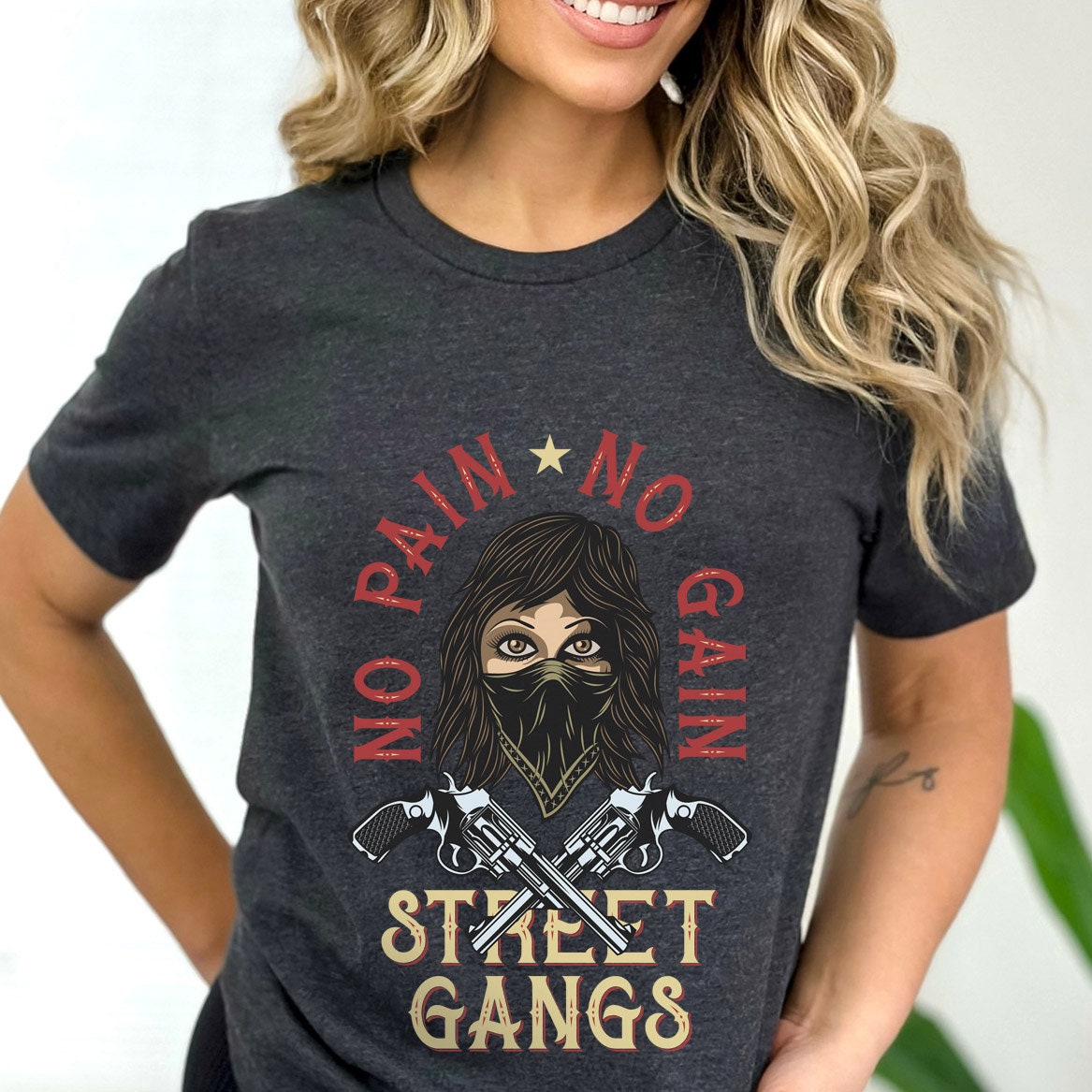 No Pain No Gain Shirt, Wanted BanditsT-shirt, Bandit Girl T-shirt, Bandido Shirt, Street Gangs Shirt, Wild West T-shirt, Funny Hipster Shirt