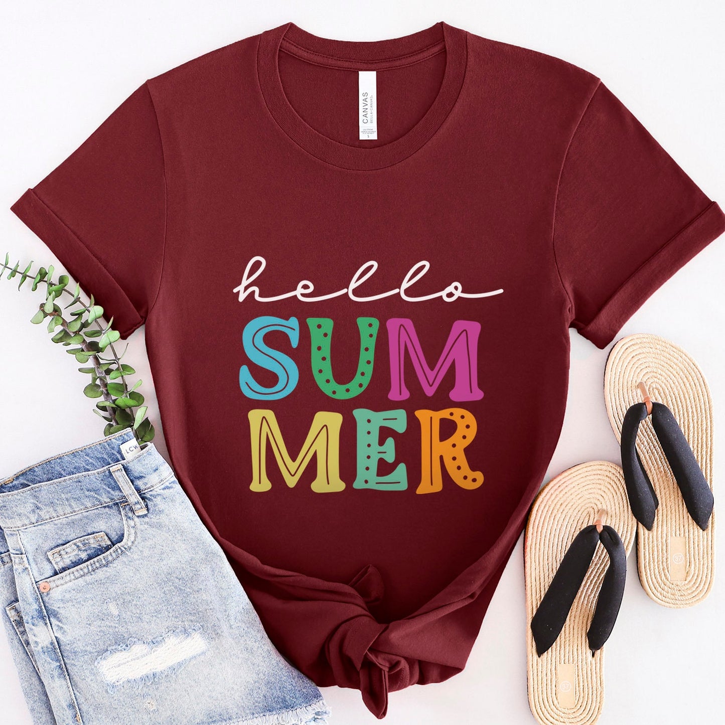 Hallo Sommer Shirt, Summer Vibes T-Shirt, Strand Shirt, Sommer T-Shirt, Cooles Sommer T-Shirt, Urlaubs Shirt, Happy Summer Shirt