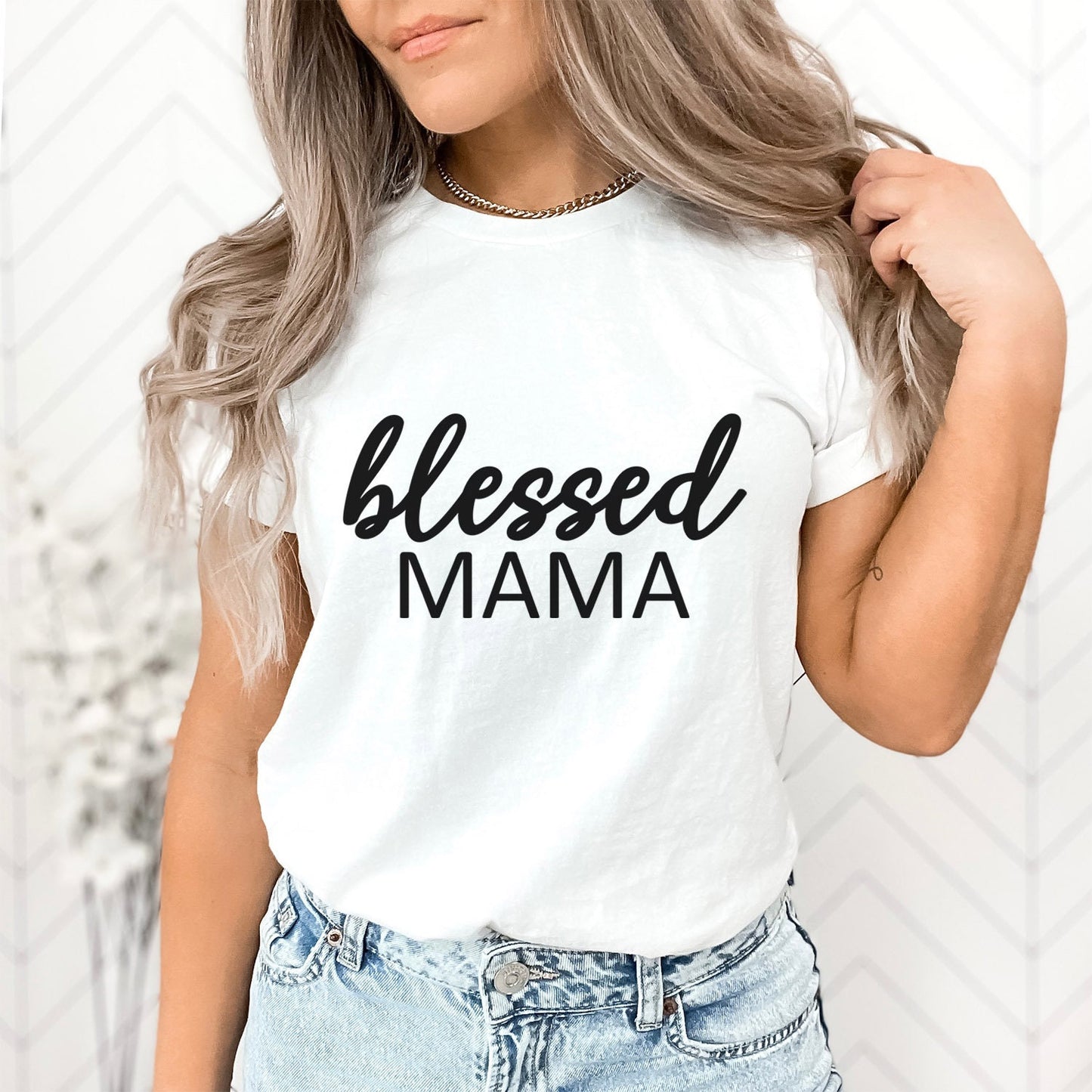 Blessed Mama Shirt, Funny Mom T-shirt, Gift Shirt for Mom, Mother's Day Gift Shirt, Mom Life Shirt, Parenting Shirt