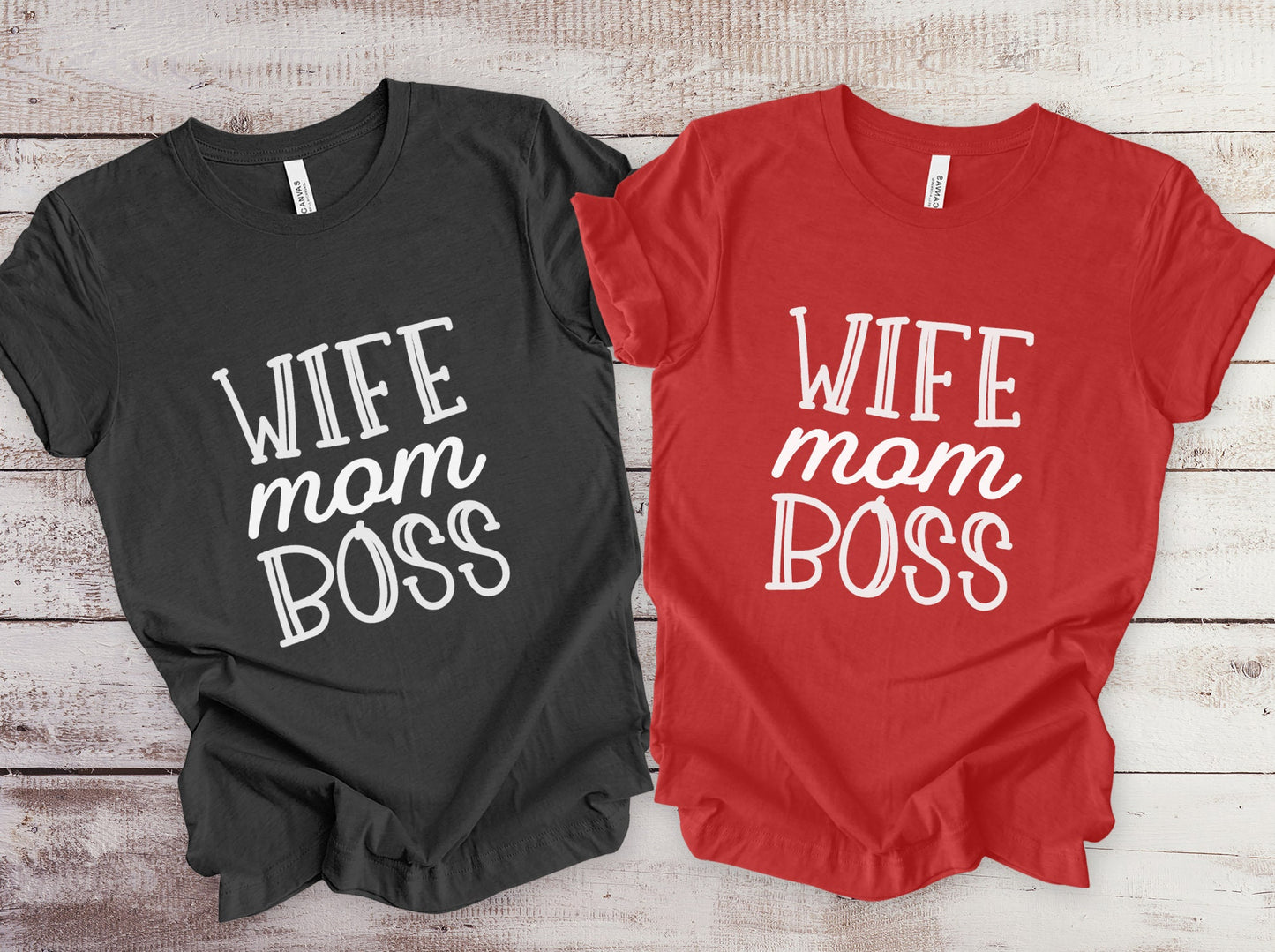 T-shirt for Mom, Wife Mom Boss T-shirt, Gift Shirt for Mom, Mother's Day Gift Shirt, Mom Life Shirt, Parenting Shirt