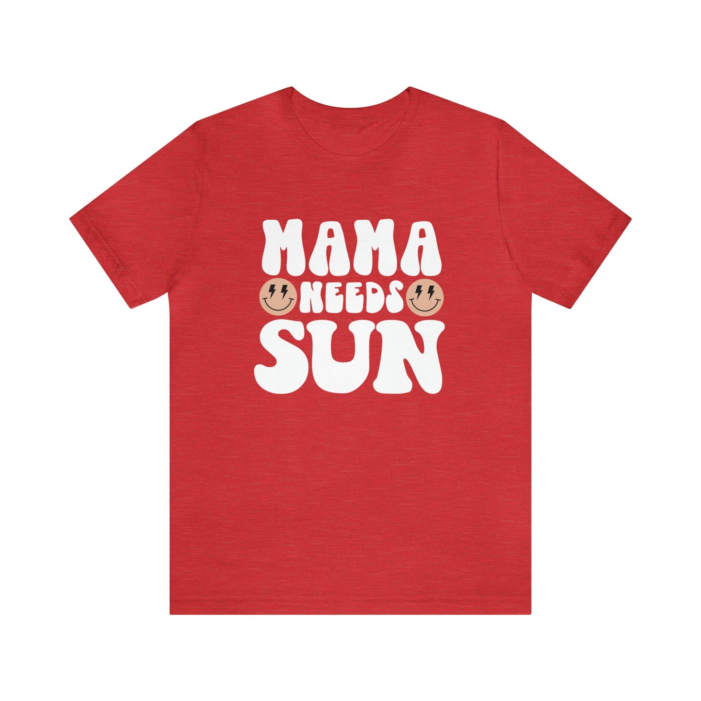 Lustiges Mama-Shirt, Mama braucht Sonne-Shirt, Lustiges Sommer-Shirt, Strand-T-Shirt, Strand-Shirt für Frauen, Urlaubs-Shirt für Mama, Shirt für Frauen