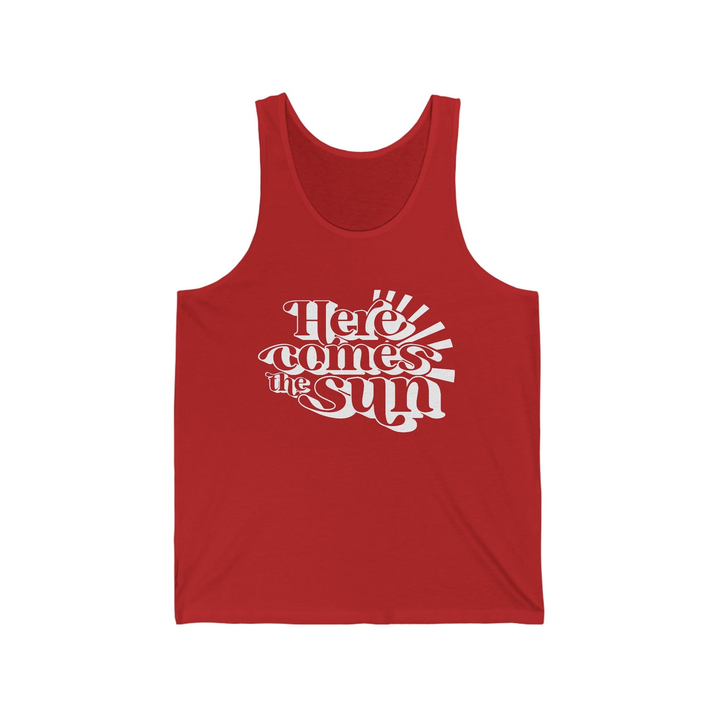 Here Comes the Sun Tank Top, Beach Muscle Tank, Beach Top, Summer Shirts, Beach Shirts, Vacation Shirt, Holiday Shirt