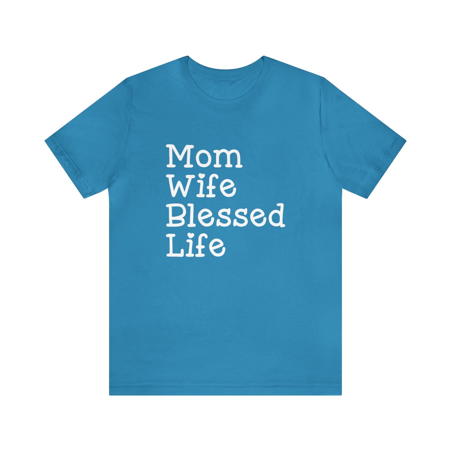 T-Shirt „Mom Wife Blessed Life“, T-Shirt „Mom Life“, Geschenk-Shirt für Mama, Muttertagsgeschenk-Shirt, Shirt für Mütter, Gesegnetes Mama-Shirt