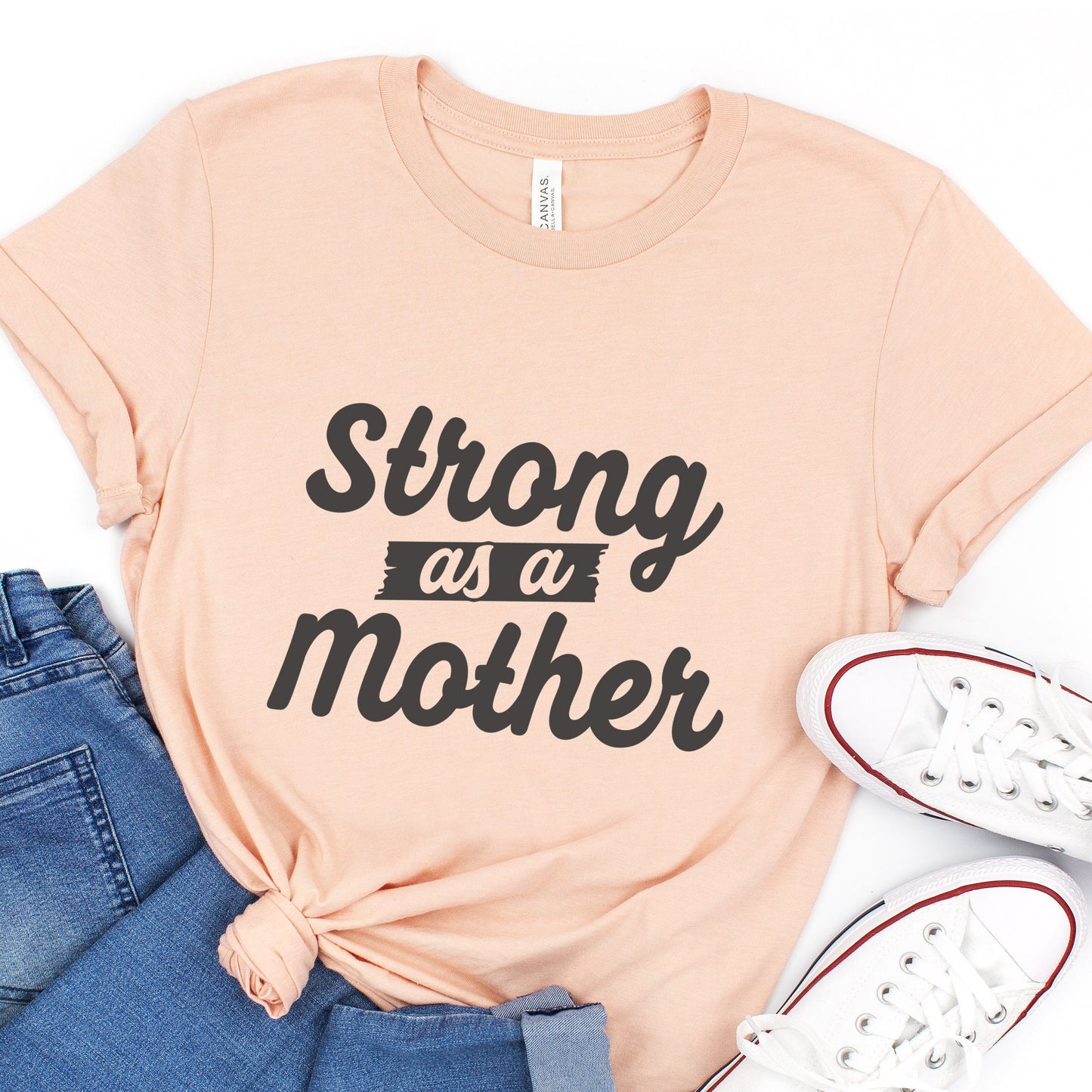 Stark als Mutter T-Shirt, Mom Life T-Shirt, Geschenk Shirt für Mama, Muttertagsgeschenk Shirt, Shirt für Mütter, Lustiges Eltern Shirt