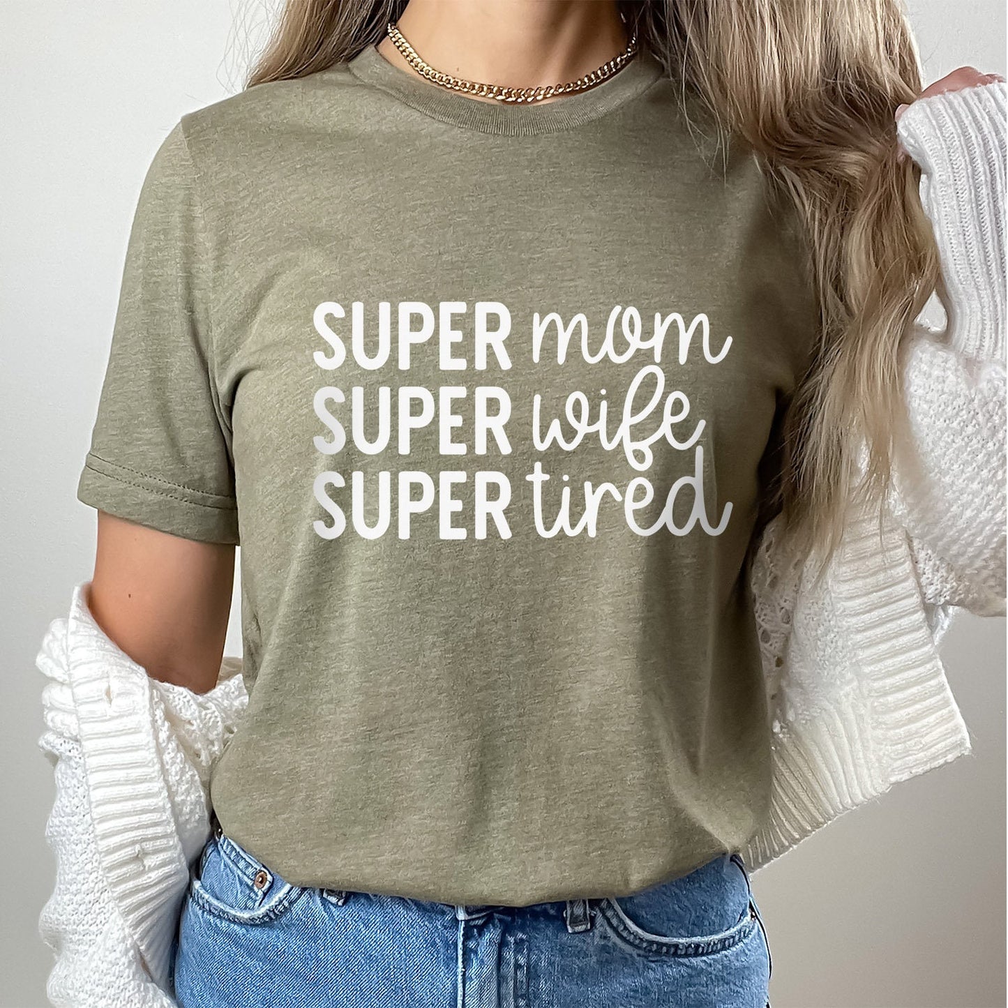 T-shirt Super Mom, T-shirt Mom Life, T-shirt cadeau pour maman, T-shirt Super Wife, T-shirt cadeau fête des mères, T-shirt parental drôle, T-shirt cadeau pour mères