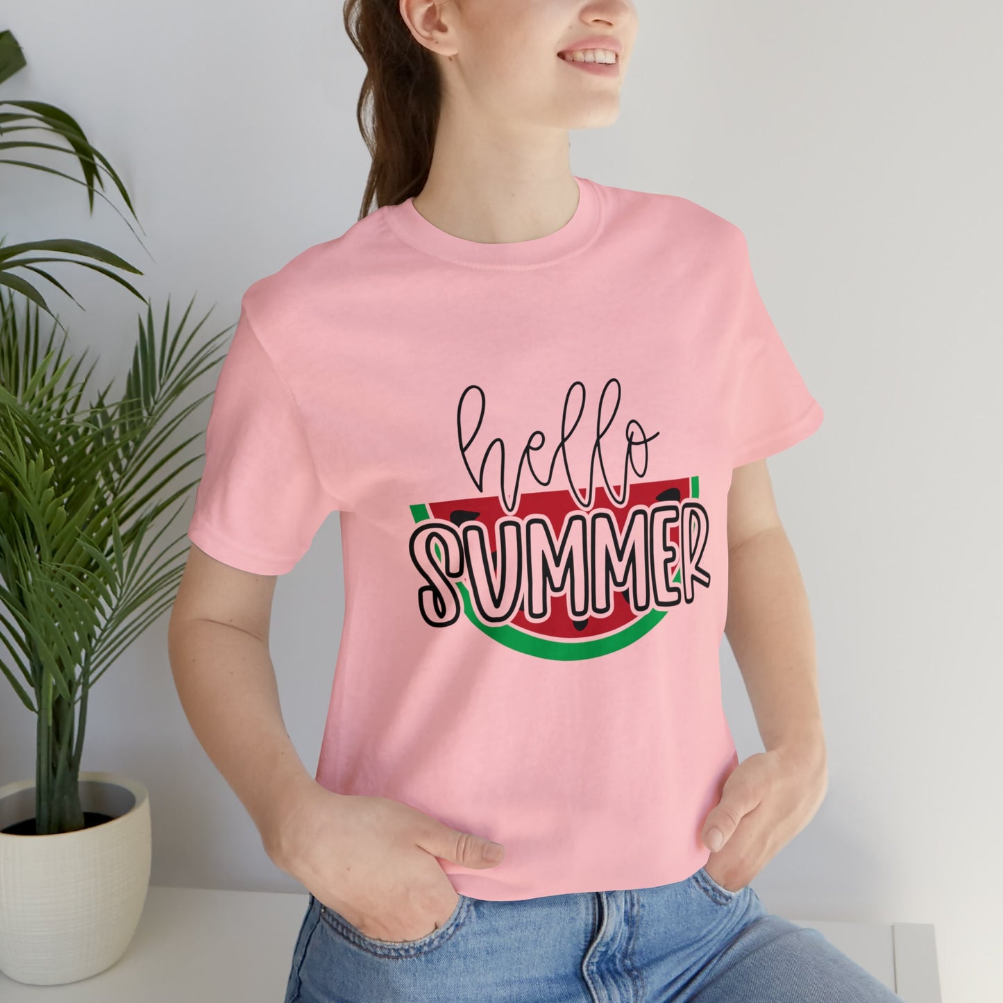 Hello Summer T-shirt, Watermelon T-shirt, Beach Shirt, Summer Shirt, Vacation Shirt, Sun and Beach Shirt, Holiday Gift Shirt