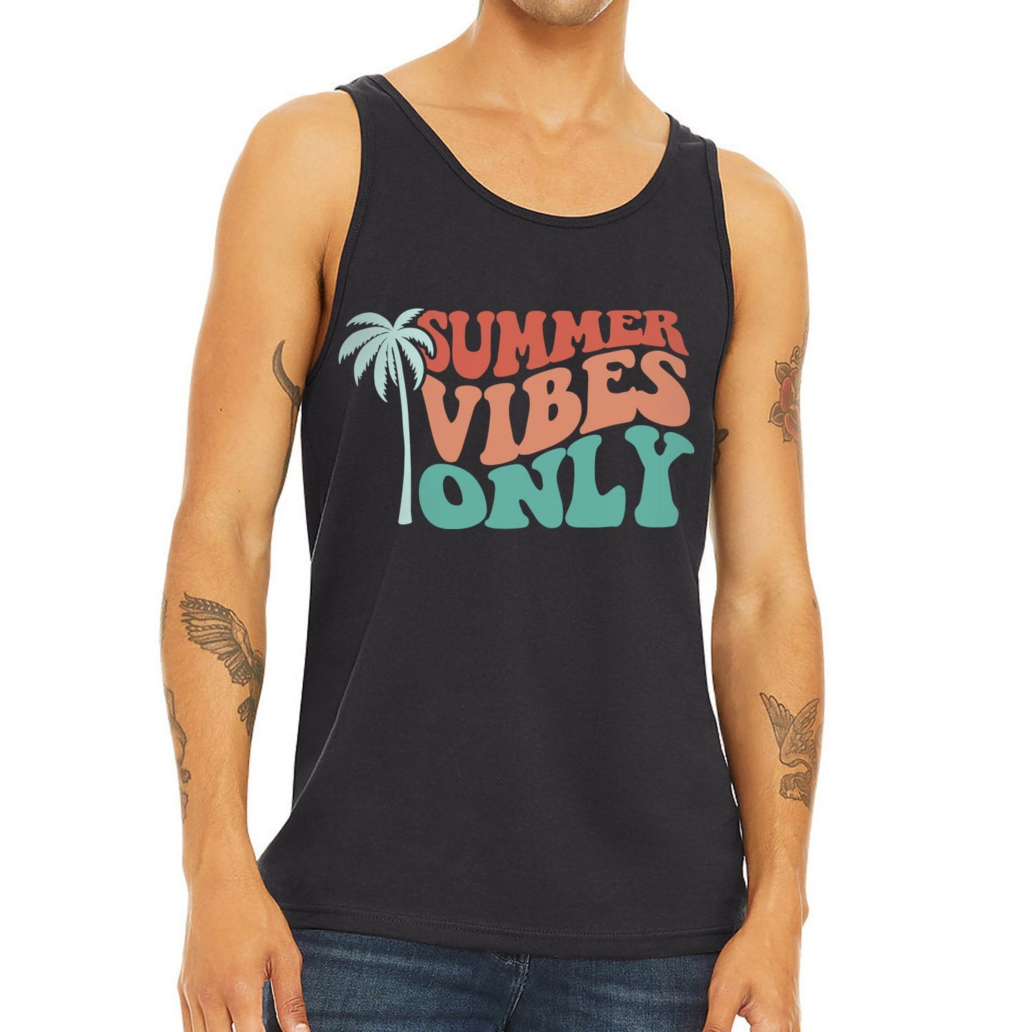 Summer Vibes Only Tank Top, Retro Shirts, Tank für den Sommer, Damen Tank Top, Herren Tank Top, Strand Shirts, Urlaubs Shirt