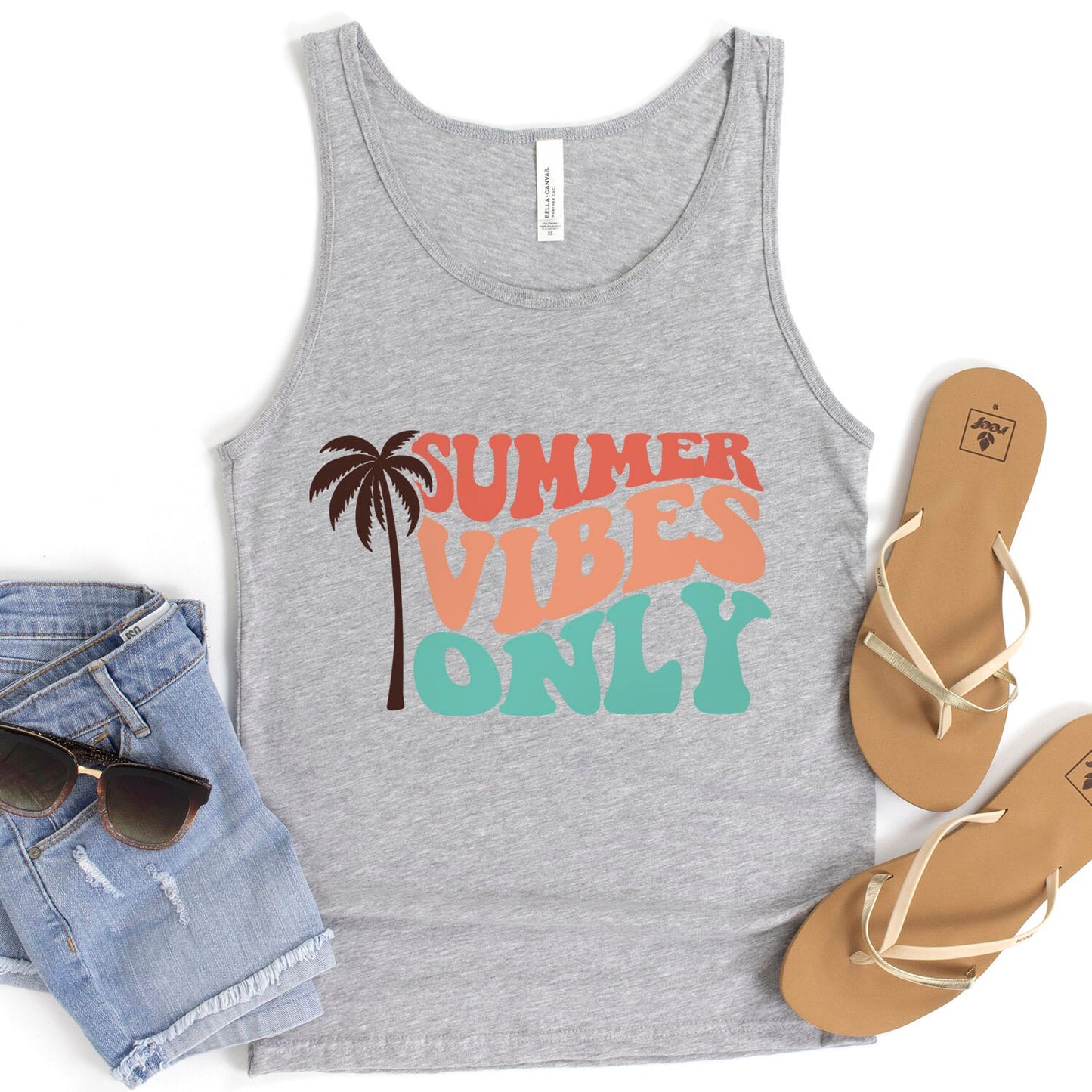 Summer Vibes Only Tank Top, Retro Shirts, Tank für den Sommer, Damen Tank Top, Herren Tank Top, Strand Shirts, Urlaubs Shirt