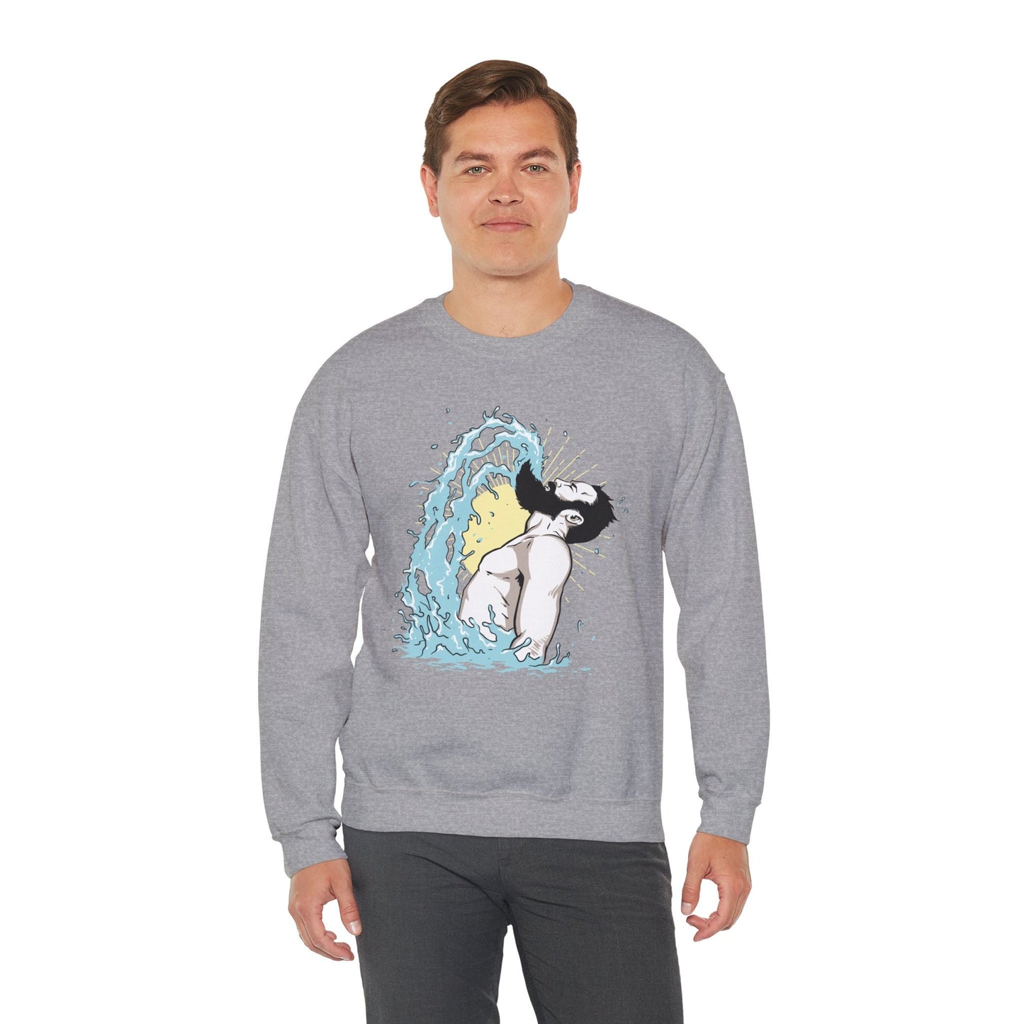 Großes Bart Sweatshirt, Bart Flip Shirt, Herren Bart Langarm Shirt, Papa Bart Shirt, Bart Liebe Shirt, Haar Shirt, Bart Liebhaber Shirt