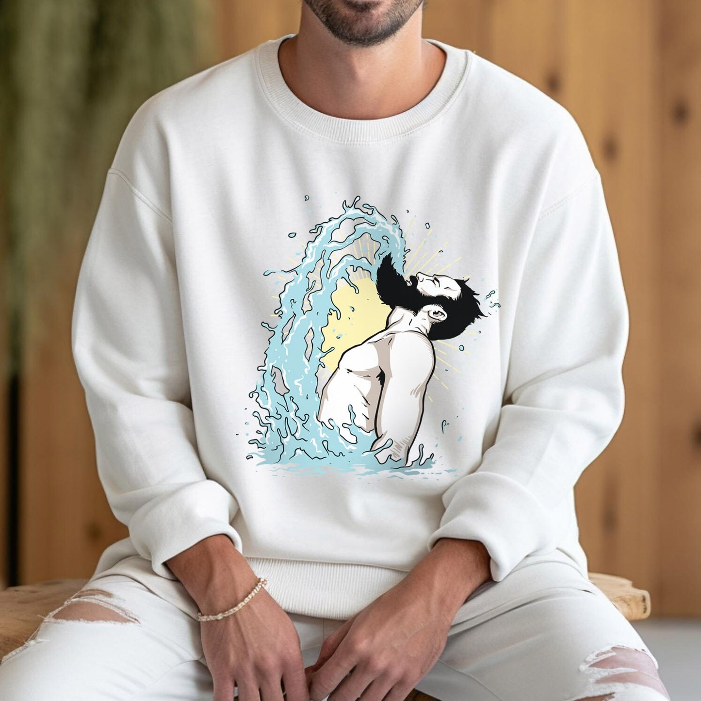 Bart Flip Sweatshirt, Herren Bart Langarm Shirt, Papa Bart Shirt, Bart Liebhaber Shirt, Lustiges Bart Geschenk Shirt, Geschenk Shirt für Ehemann