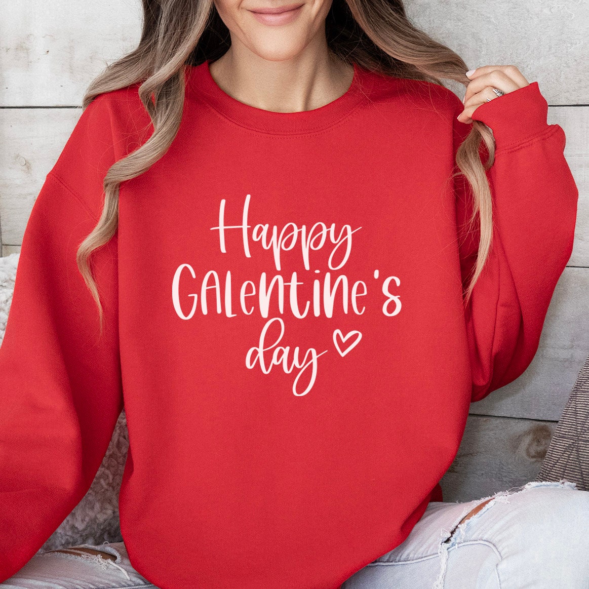 Happy Galentines Day Funny Sweatshirt, Funny Valentines Day Long Sleeves Shirt, Anti Valentines Day Shirt, Gift for Her, Gift for Him