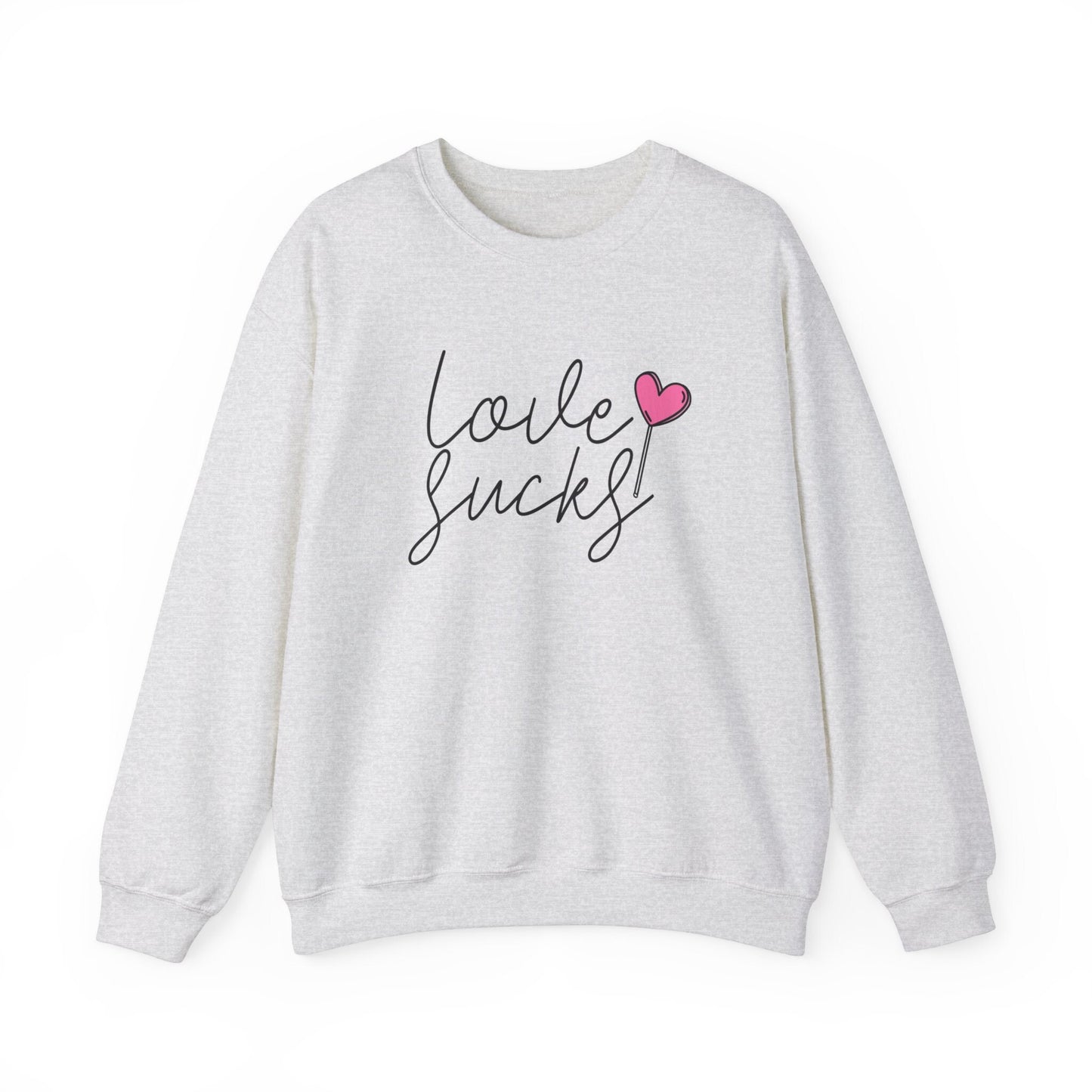 Sweat-shirt drôle de Saint-Valentin Love Sucks, chemise de Saint-Valentin, chemise à manches longues, chemise de sucre de sucette, chemise anti-Saint-Valentin