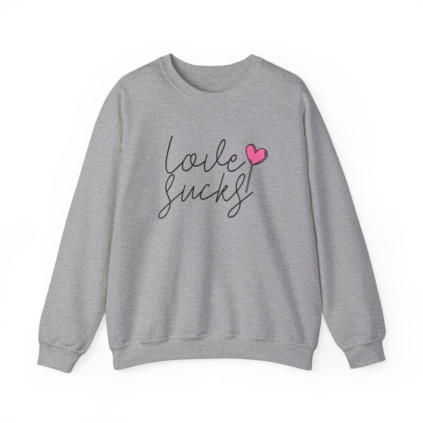 Love Sucks Lustiges Valentinstag Sweatshirt, Valentinstag Shirt, Langarm Shirt, Lollipop Sugar Shirt, Anti Valentinstag Shirt