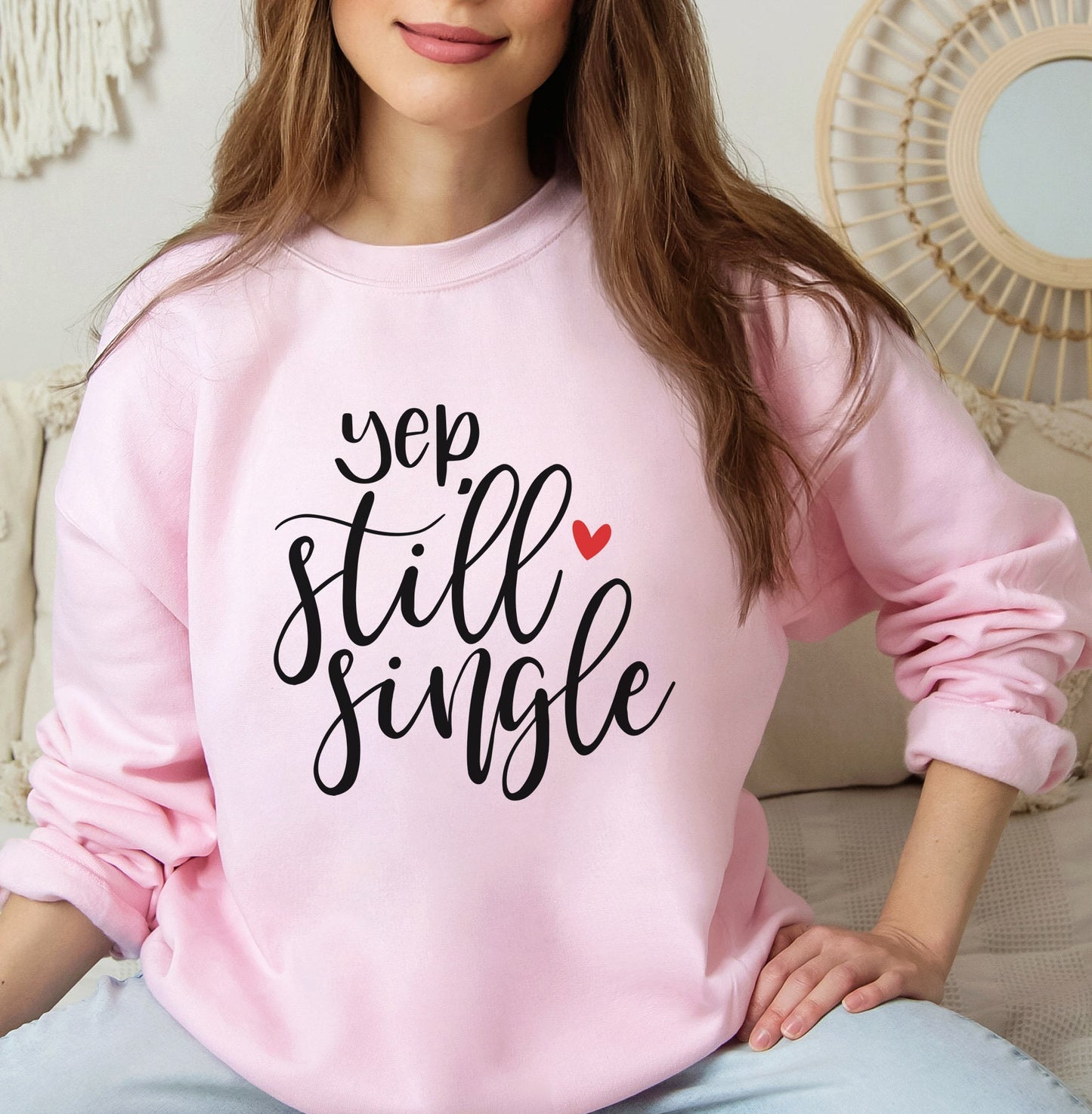 Still Single Lustiges Valentinstag Sweatshirt, Valentinstag Shirt, Langarm Shirt, Anti Valentinstag Shirt, Geschenk für Sie, Geschenk für Ihn