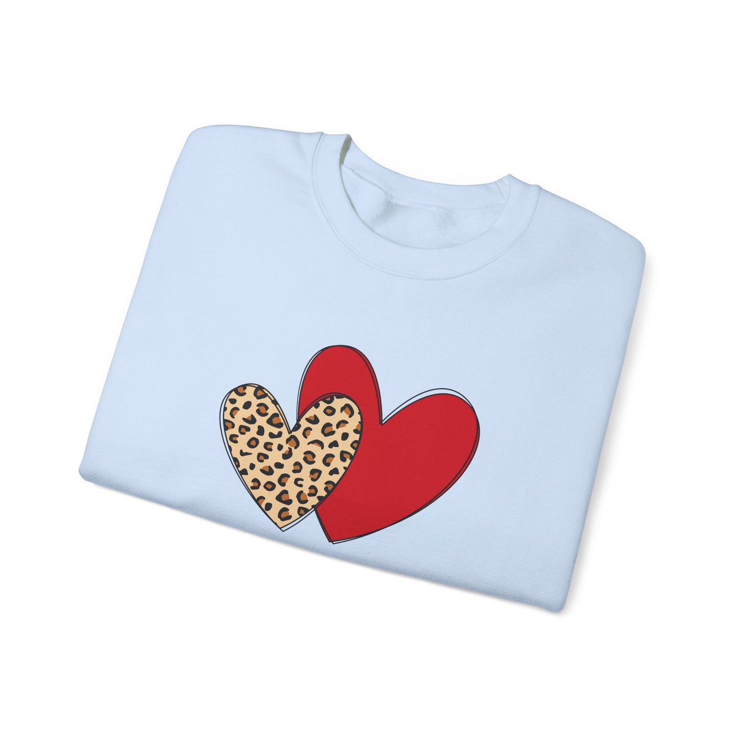 Sweat-shirt coeurs de Saint-Valentin, t-shirt cadeau Saint-Valentin imprimé léopard, t-shirts Saint-Valentin pour femme, t-shirt Saint-Valentin coeur