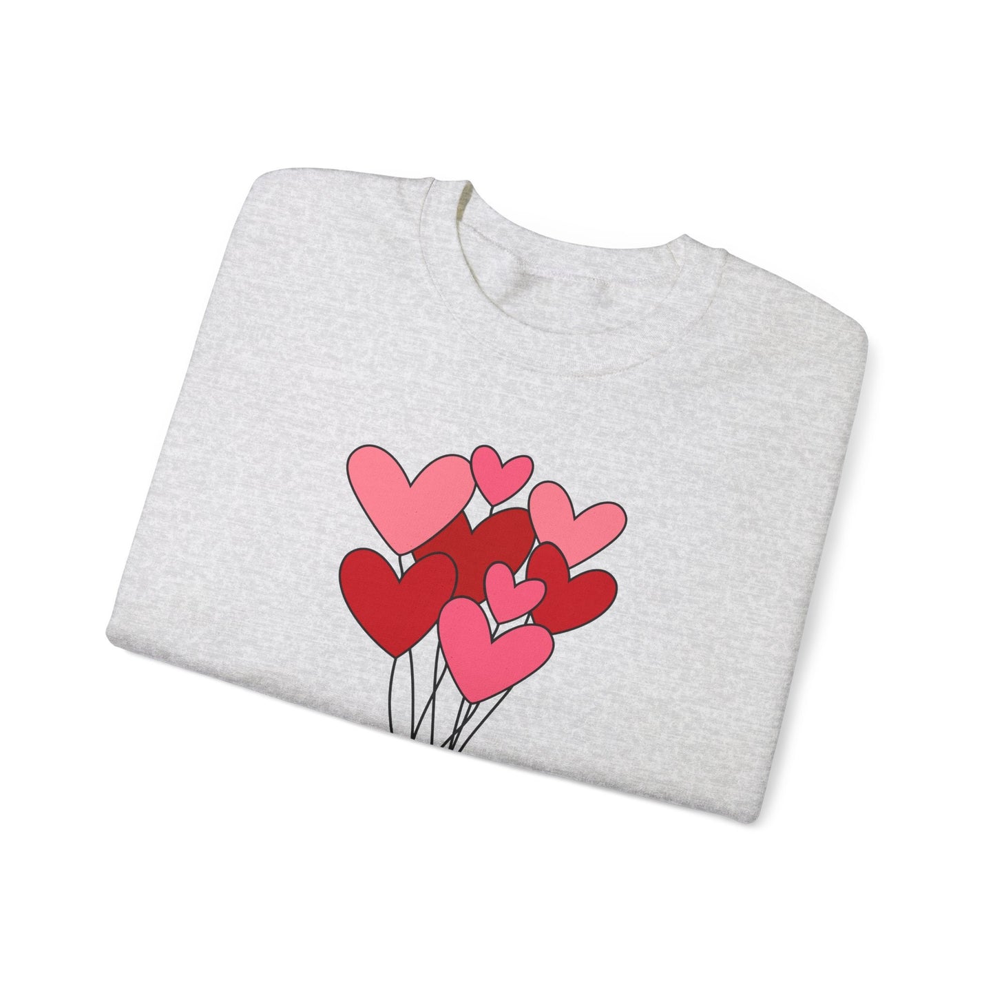 Sweat-shirt avec ballons en forme de cœur, cadeau de Saint-Valentin avec cœurs, chemises de Saint-Valentin pour femme, chemise de Saint-Valentin avec cœur, cadeau pour elle