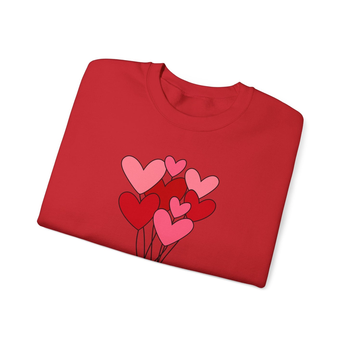 Sweat-shirt avec ballons en forme de cœur, cadeau de Saint-Valentin avec cœurs, chemises de Saint-Valentin pour femme, chemise de Saint-Valentin avec cœur, cadeau pour elle