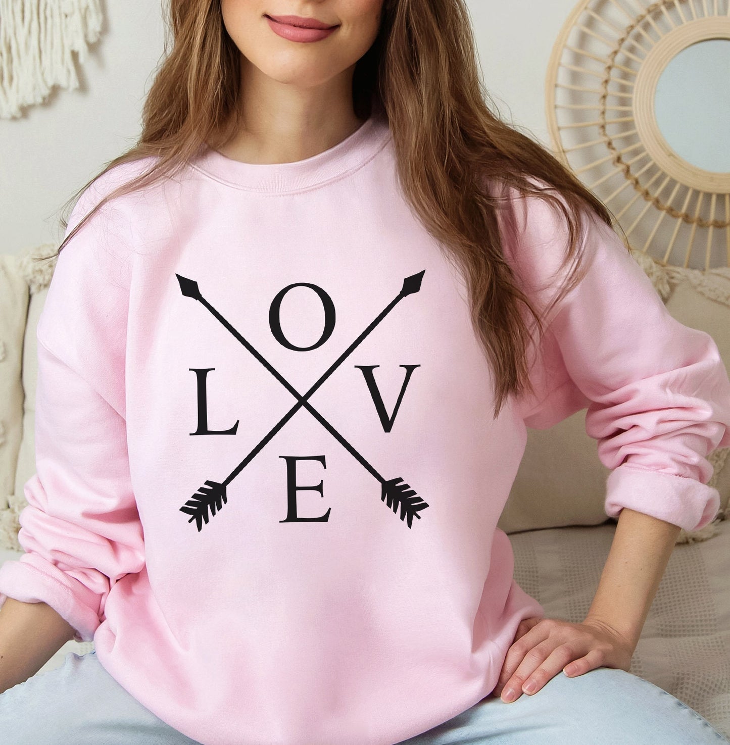 Love Arrows Funny Valentine Sweatshirt, Valentines Day Long Sleeves Love Shirt, Love Shirt for Valentines Day, Gift for Her, Gift for Him