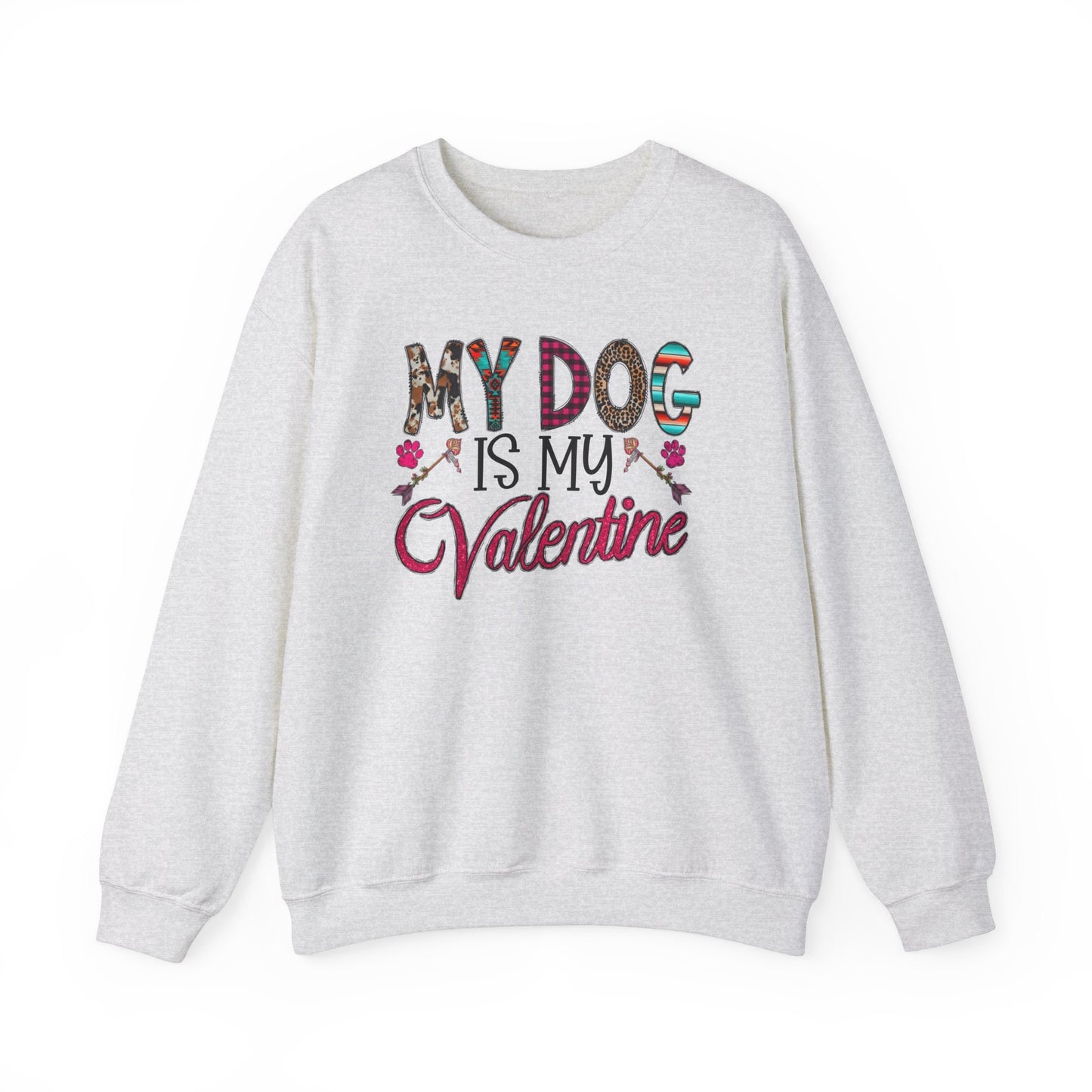 Mein Hund ist mein Valentinstag Süßes Sweatshirt, Valentinstag Langarm Shirt, Hundeliebhaber Shirt als Geschenk zum Valentinstag, Mein Hund Valentinstag Shirt