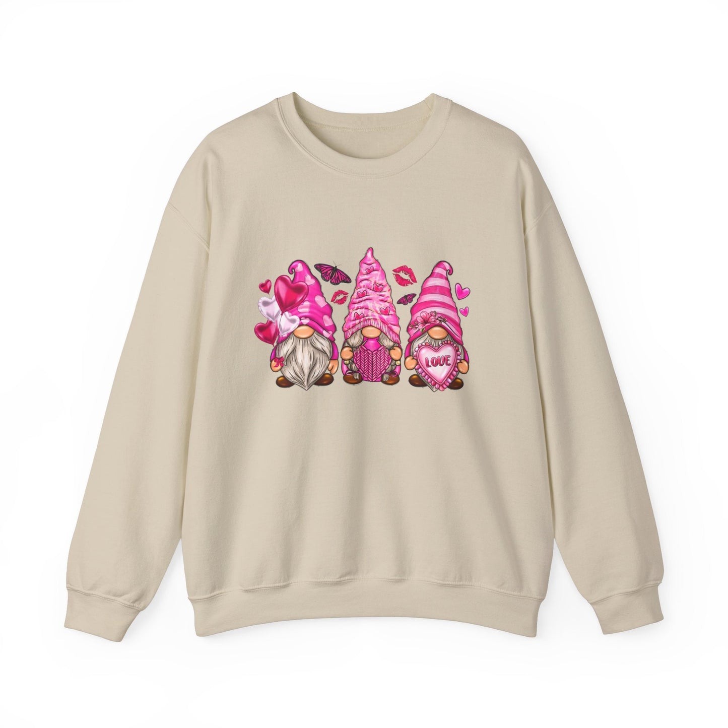 Valentinstag Gnome Sweatshirt, Valentinstag Langarm Gnome Shirt, Valentinstag Gnome mit Herz Shirt, Süßes Gnome Geschenk Shirt