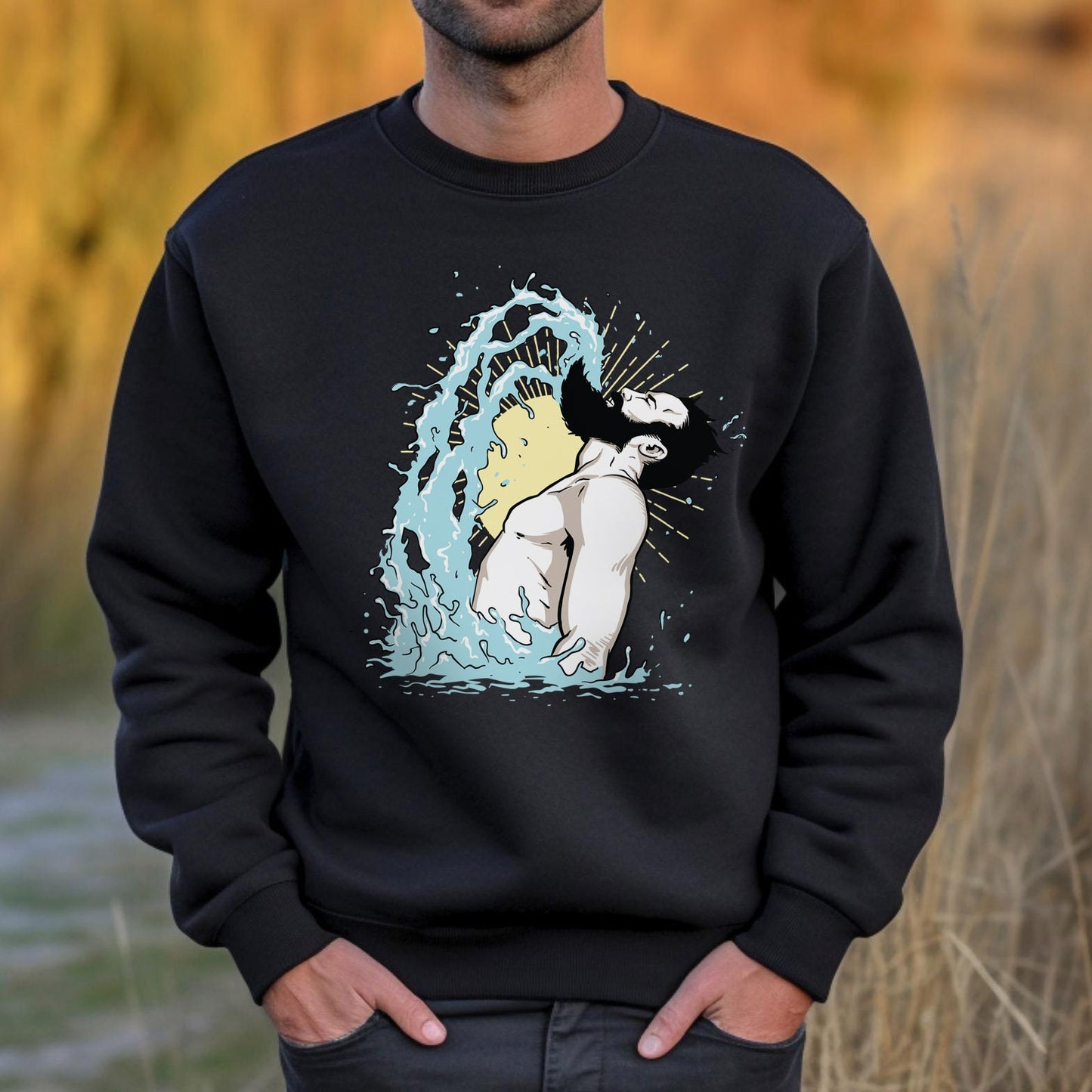 Bart Flip Sweatshirt, Herren Bart Langarm Shirt, Papa Bart Shirt, Bart Liebhaber Shirt, Lustiges Bart Geschenk Shirt, Geschenk Shirt für Ehemann