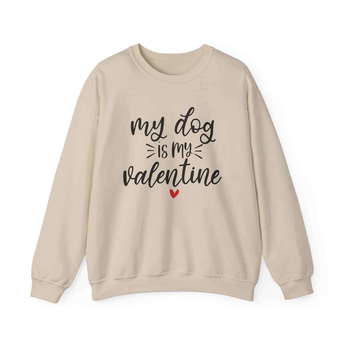 Mein Hund ist mein Valentinstag Sweatshirt, Lustiges Valentinstag Langarm Shirt, Anti Valentinstag Shirt, Herz Geschenk Sweatshirt, Geschenk für Sie