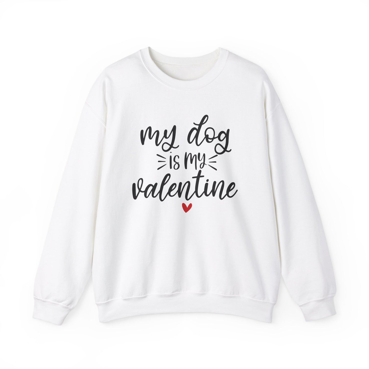 Mein Hund ist mein Valentinstag Sweatshirt, Lustiges Valentinstag Langarm Shirt, Anti Valentinstag Shirt, Herz Geschenk Sweatshirt, Geschenk für Sie