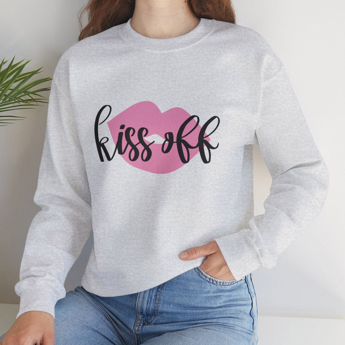 Kiss Off Funny Valentine Sweatshirt, Valentines Day Shirt, Long Sleeves Shirt, Anti Valentines Day Shirt, Gift for Her, Gift for Him