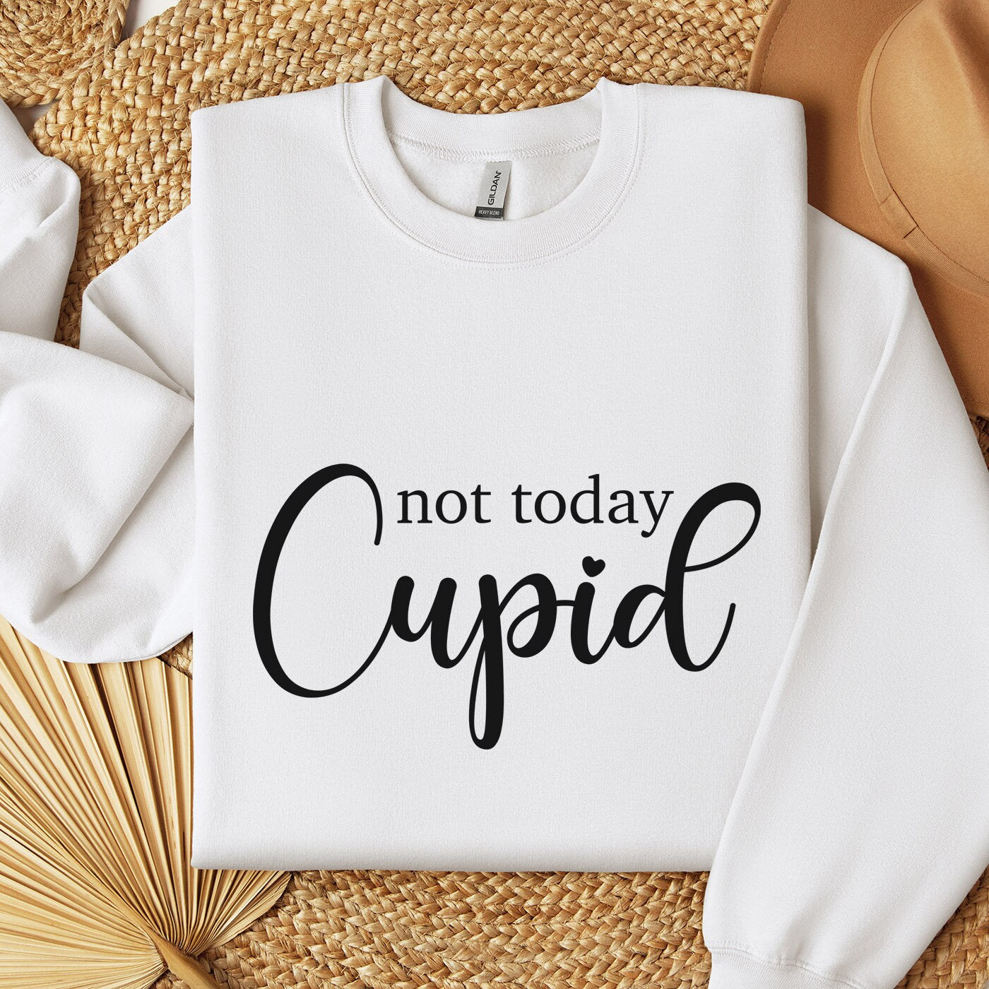 Not Today Cupid Funny Valentine Sweatshirt, Valentines Day Long Sleeves Shirt, Anti Valentines Day Shirt, Gift for Her, Gift for Him