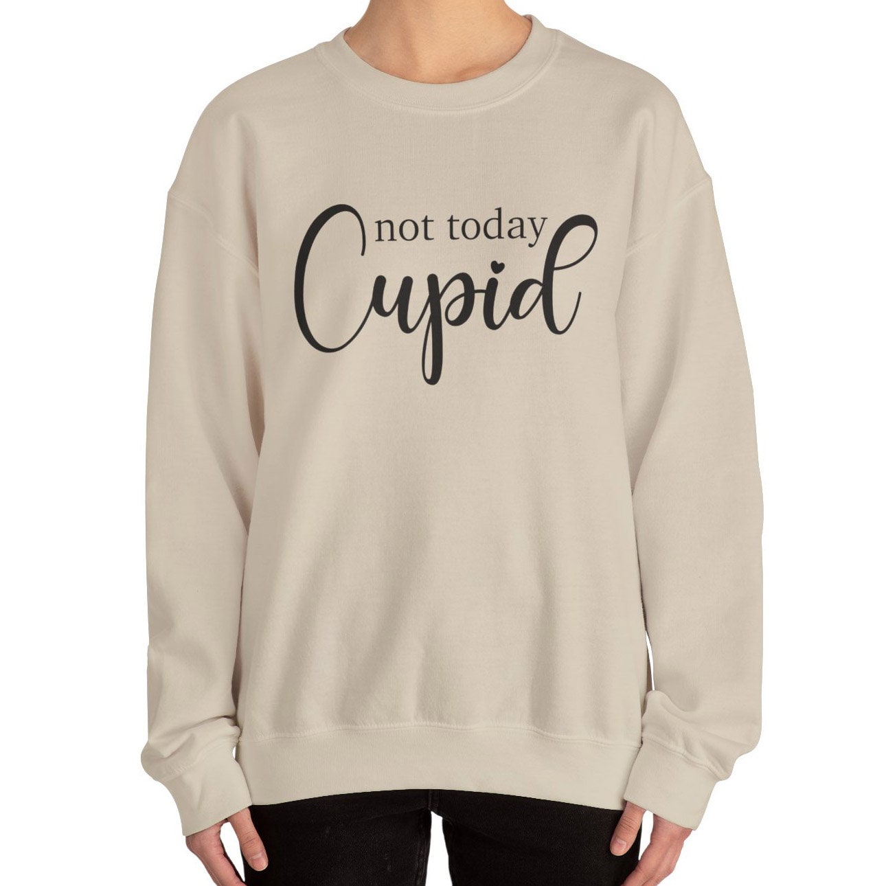 Not Today Cupid Lustiges Valentinstag Sweatshirt, Valentinstag Langarm Shirt, Anti Valentinstag Shirt, Geschenk für Sie, Geschenk für Ihn