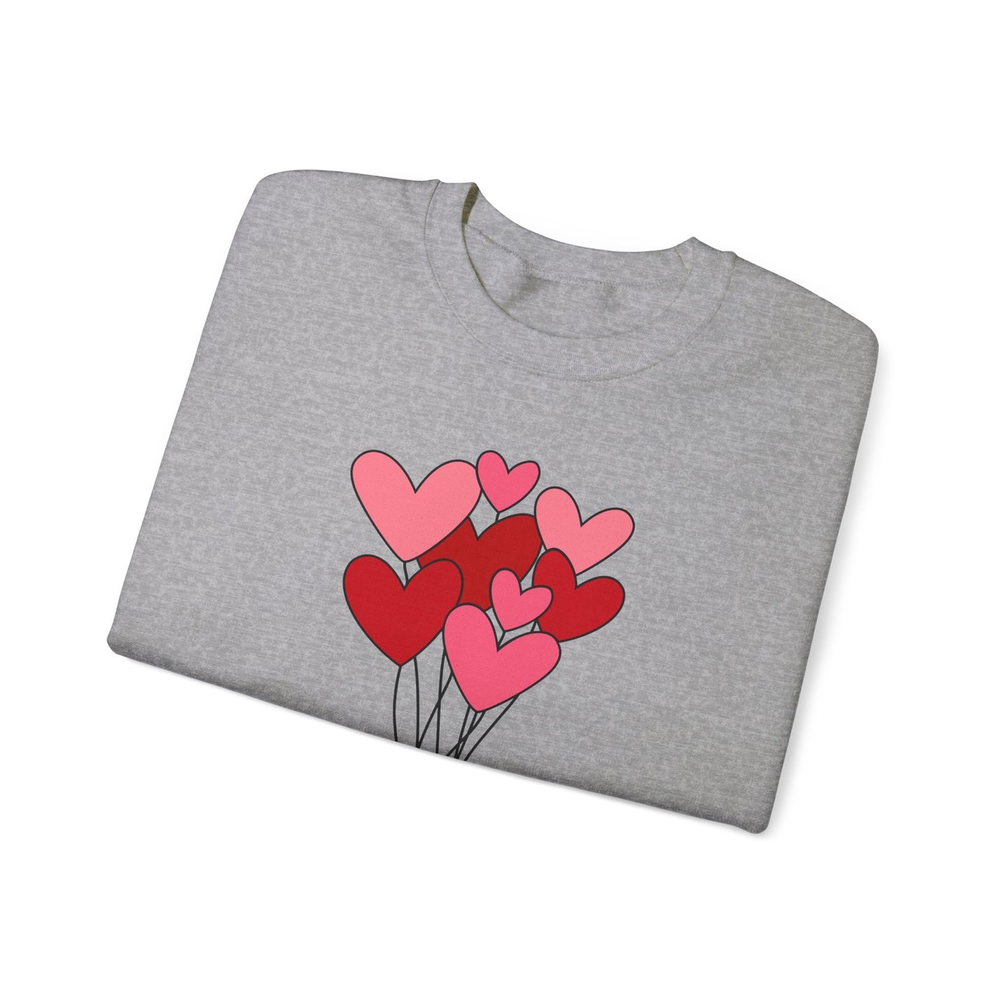 Sweat-shirt avec ballons en forme de cœur, cadeau de Saint-Valentin avec cœurs, chemises de Saint-Valentin pour femme, chemise de Saint-Valentin avec cœur, cadeau pour elle