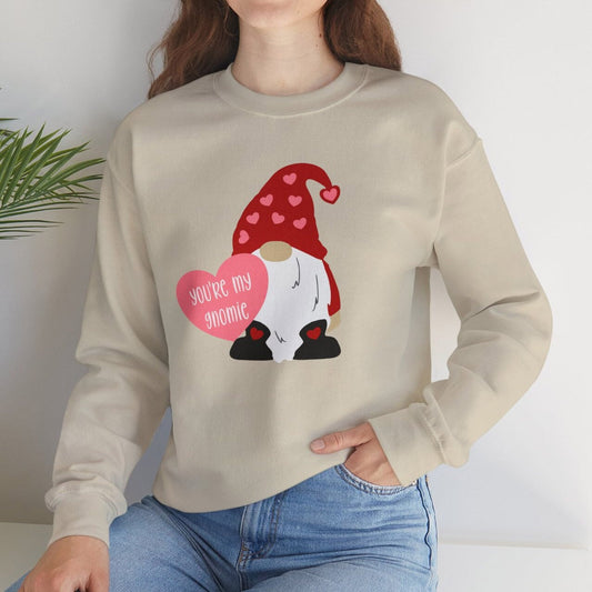 Valentinstag Wichtel mit Herz Sweatshirt, Valentinstag Geschenk Shirt, Valentinstag Shirts für Frauen, Valentinstag Langarm Shirt