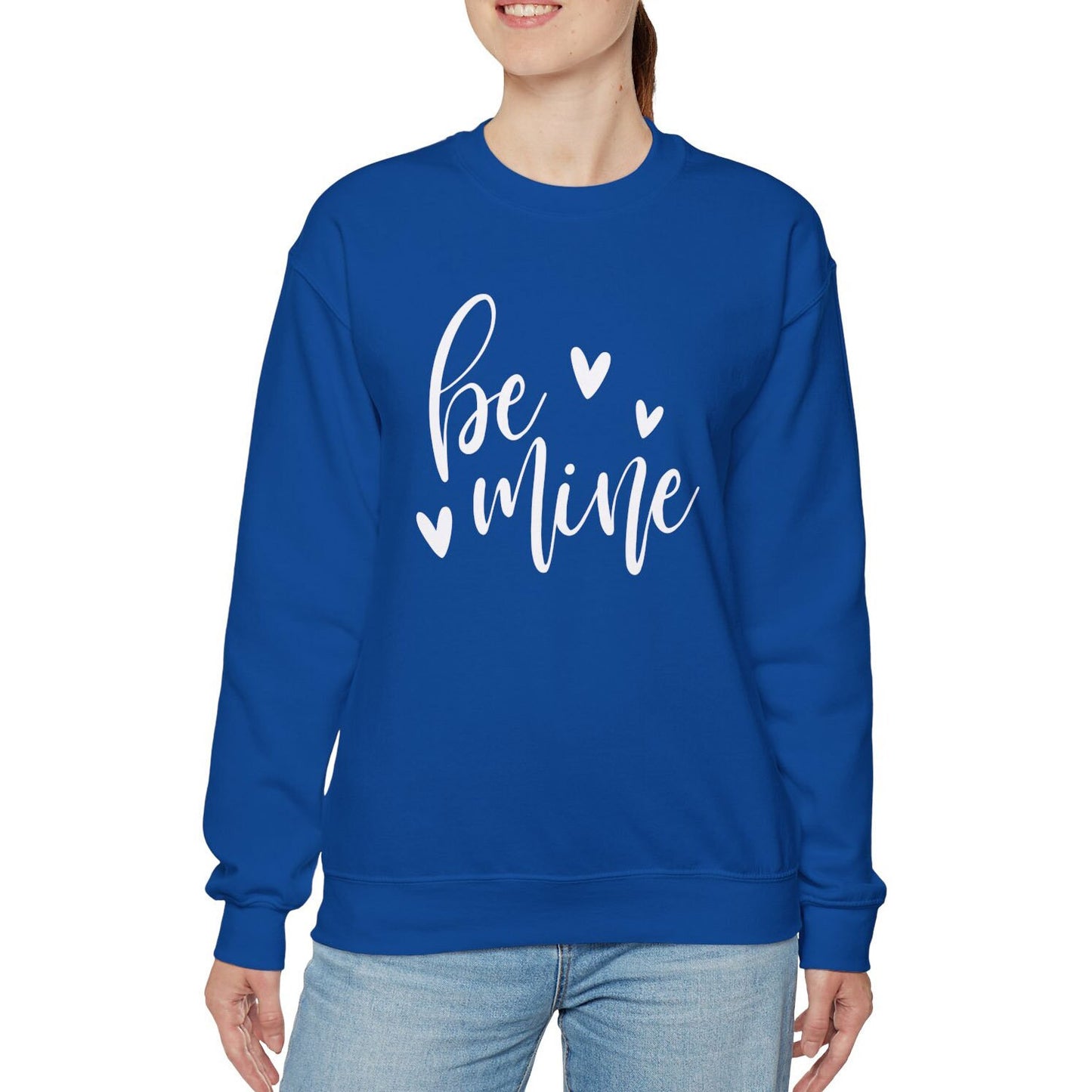 Be Mine Valentine Sweatshirt, Valentinstag Langarm Liebe Shirt, Liebe Shirt mit Herz für Valentinstag, Geschenk für sie, Geschenk für ihn