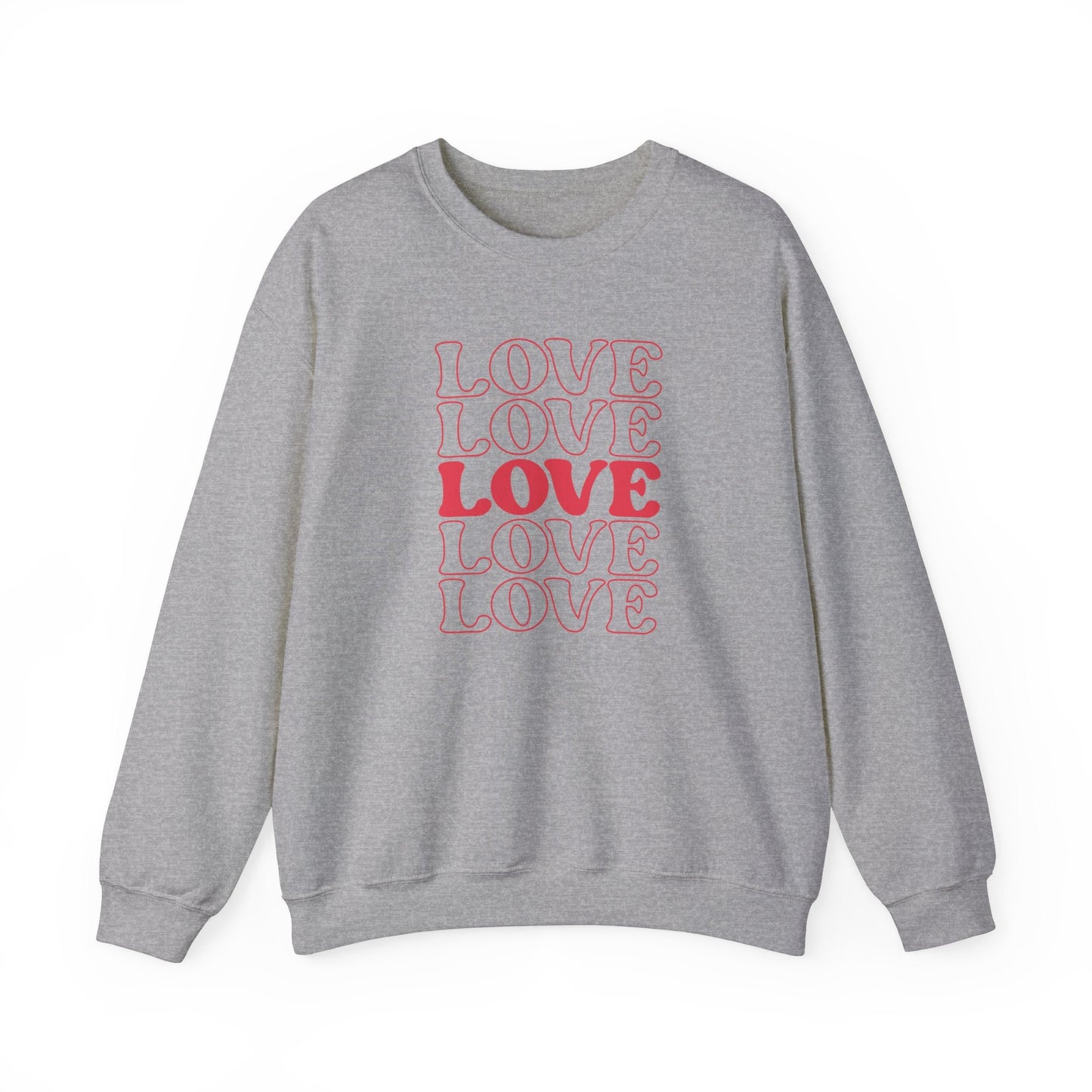 Love Five Valentine Sweatshirt, Valentines Day Long Sleeves Love Shirt, Love Shirt for Valentines Day, Gift for Her, Gift for Him