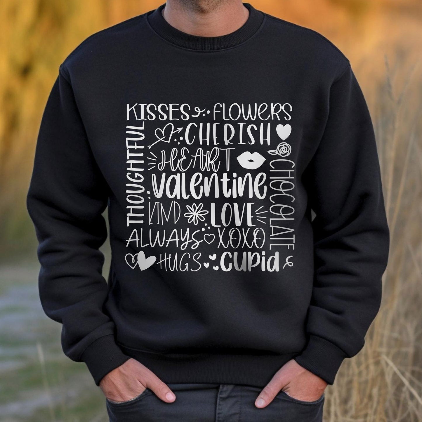 Valentine's Day Love Sweatshirt, Valentines Day Long Sleeves Love Shirt, Love Shirt with Heart for Valentines Day, Funny Valentine Day Shirt