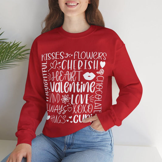 Valentine's Day Love Sweatshirt, Valentines Day Long Sleeves Love Shirt, Love Shirt with Heart for Valentines Day, Funny Valentine Day Shirt