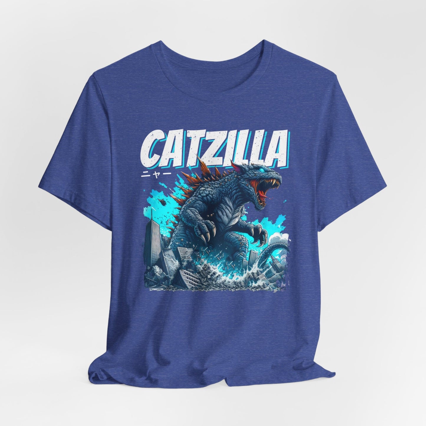 Catzilla Lustiges Katzenshirt, Katzenbesitzer Outfit, T-Shirt für Haustierliebhaber, Katzenmonster T-Shirt, Lustiges Katzen T-Shirt, Lustiges Top T-Shirt, Katzenliebhaber Shirt