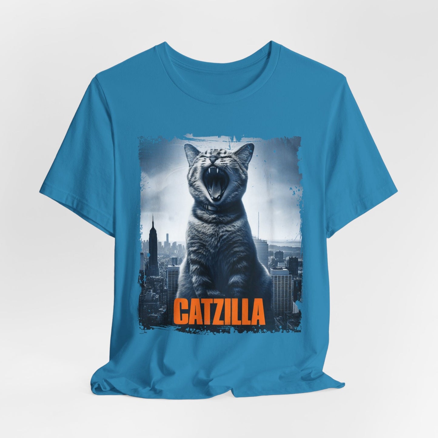 Catzilla Funny Cat Shirt, Funny Cat Monster T-Shirt, Cat Owner Outfit, Cat Lover Gift Tee Shirt, Cat Fun T Shirt, Funny Top Tee Shirt