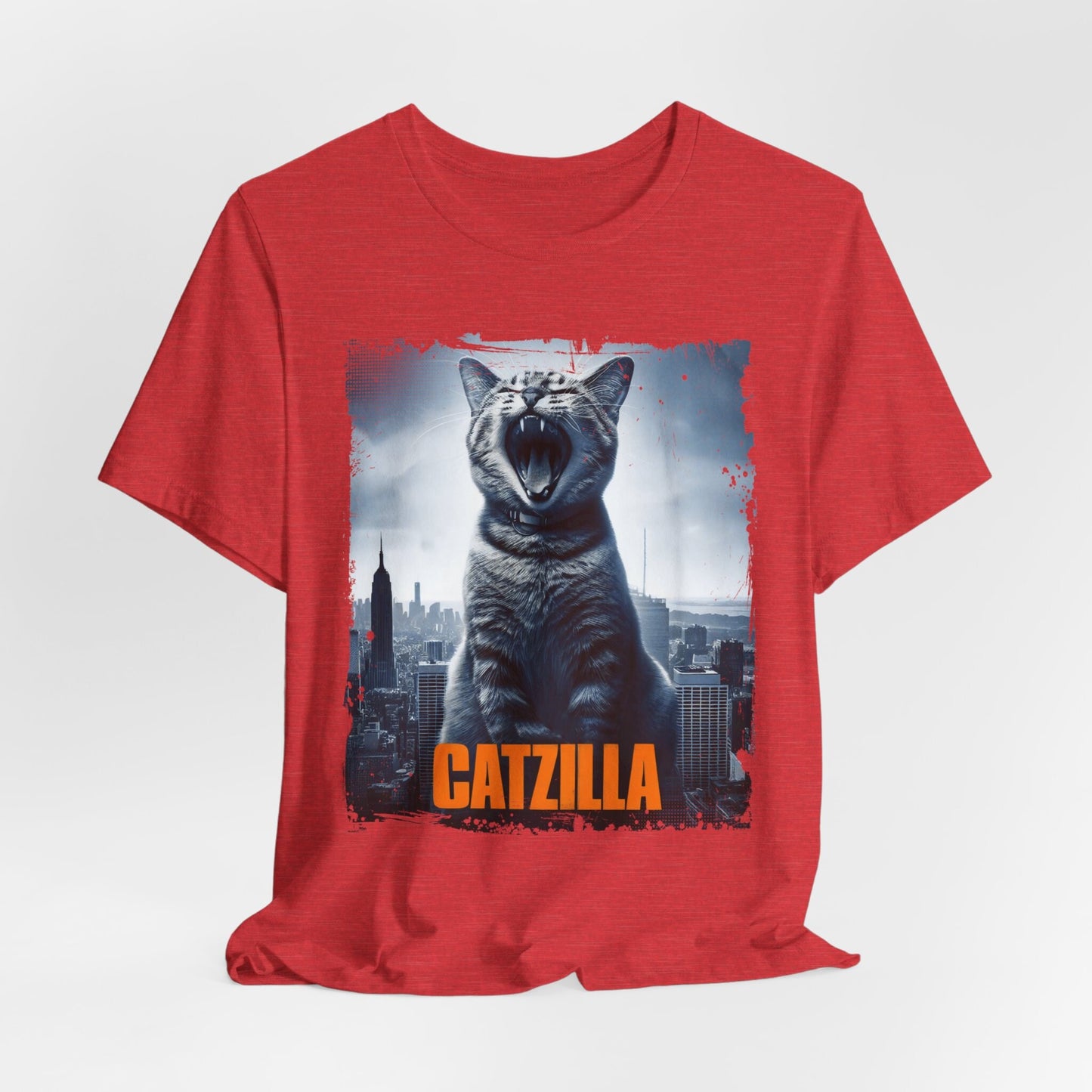 Catzilla Funny Cat Shirt, Funny Cat Monster T-Shirt, Cat Owner Outfit, Cat Lover Gift Tee Shirt, Cat Fun T Shirt, Funny Top Tee Shirt