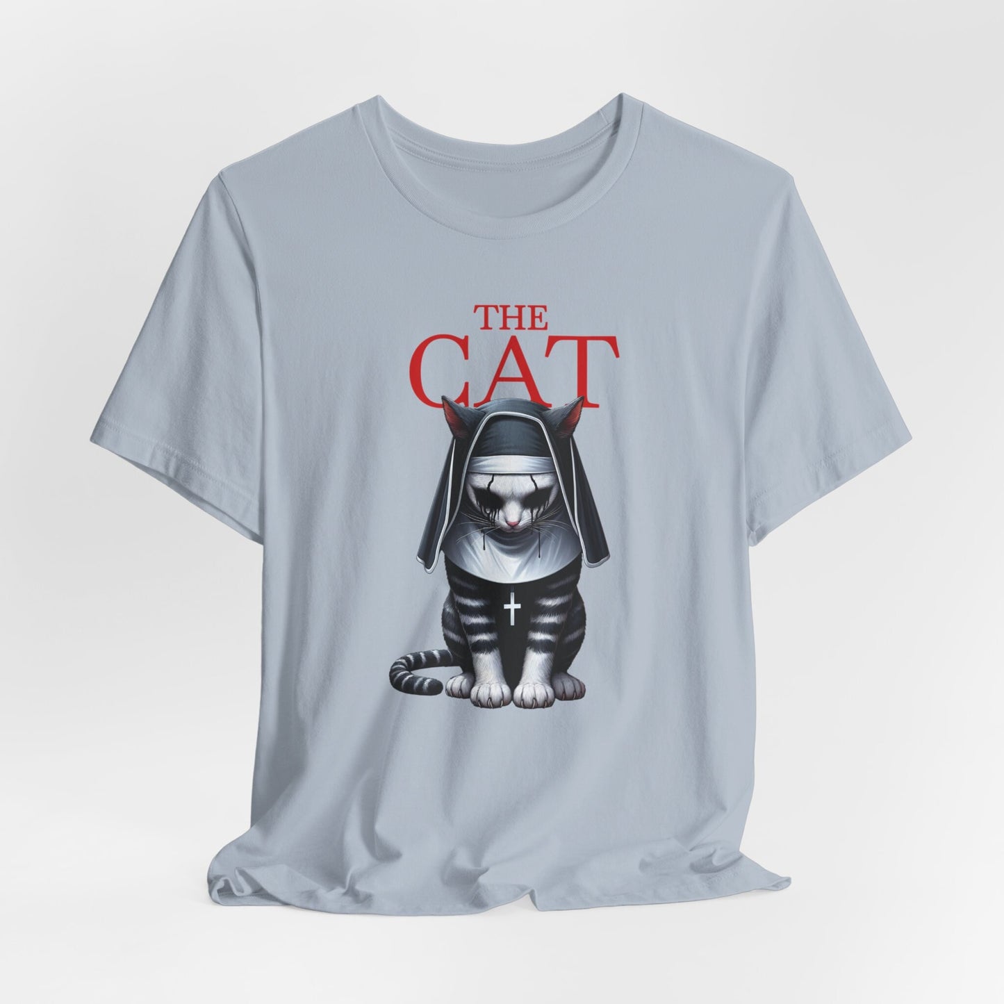 Das Katzen-T-Shirt, Humor-Katzen-Shirt, Das Nun-Parodie-Katzen-T-Shirt, Horror-Katzen-T-Shirt, Katzenliebhaber-T-Shirt, Gruseliges Katzen-T-Shirt, Geschenk-Shirt für Katzenliebhaber