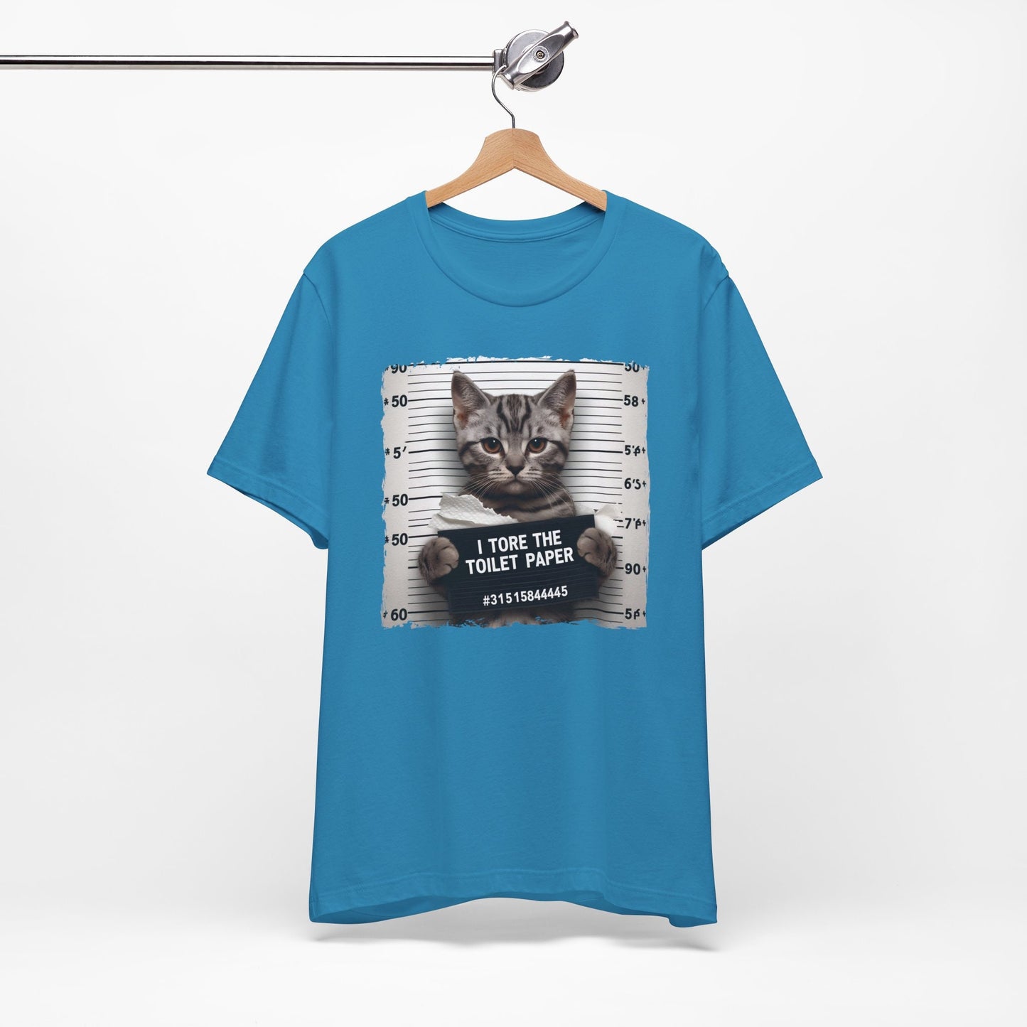 Bad Kitty T-Shirt, Lustiges Katzen T-Shirt, Guilty Cat T-Shirt, Katzenliebhaber Geschenk Shirt, I Tore the Toilet Paper Bad Kitty Shirt, Katzenbesitzer Geschenk T-Shirt