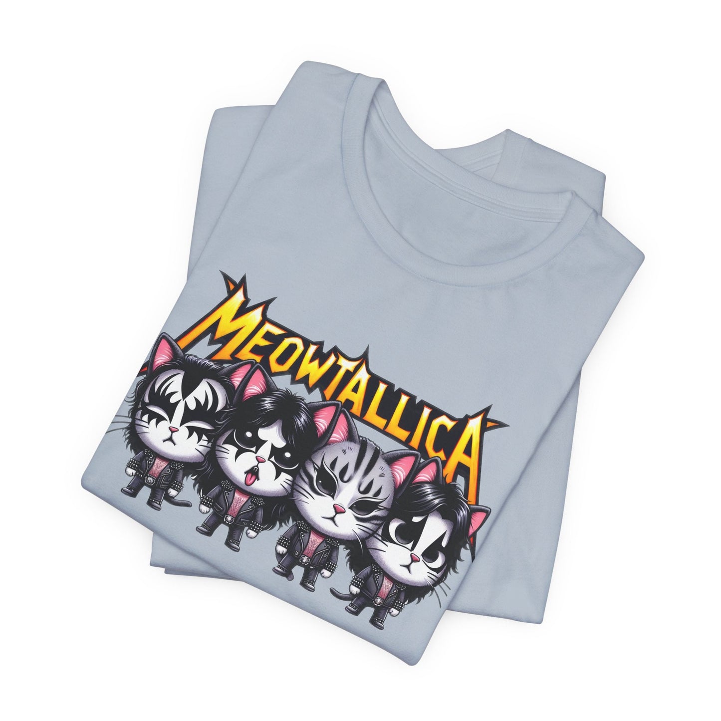 Meowtallica Cats T-Shirt, Lustiges Katzen T-Shirt, Rocker Cats T-Shirt, Katzenliebhaber Geschenk Shirt, Lustiges Metallica Parodie Shirt, Katzenbesitzer Geschenk T-Shirt